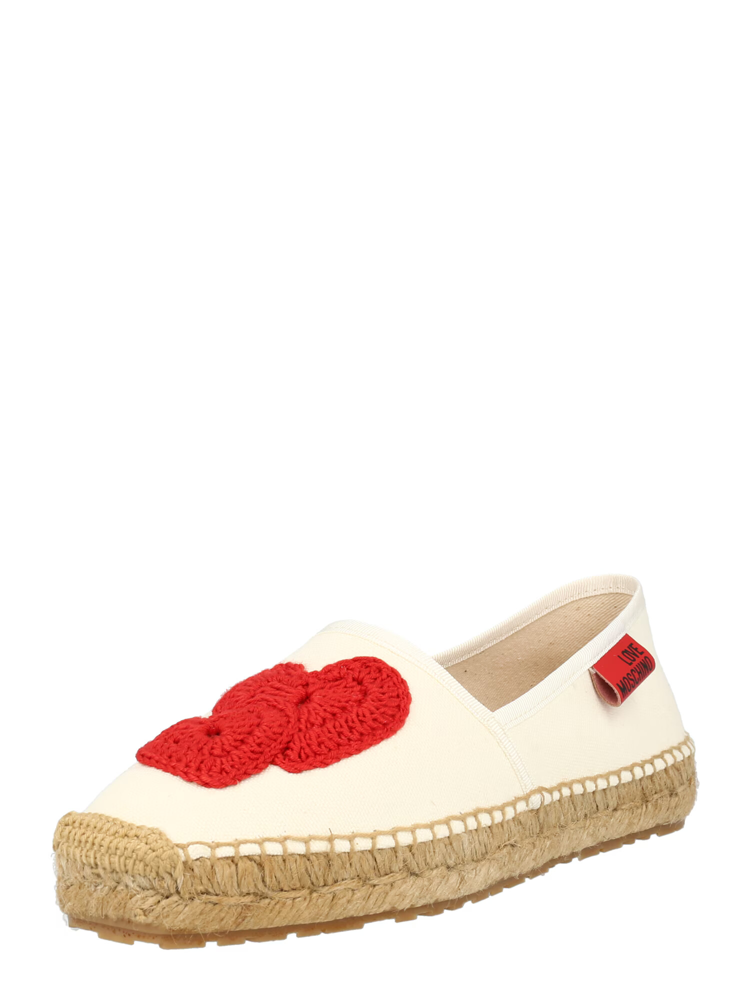 Love Moschino Espadrile 'SCARPAD' roșu / negru / alb lână - Pled.ro