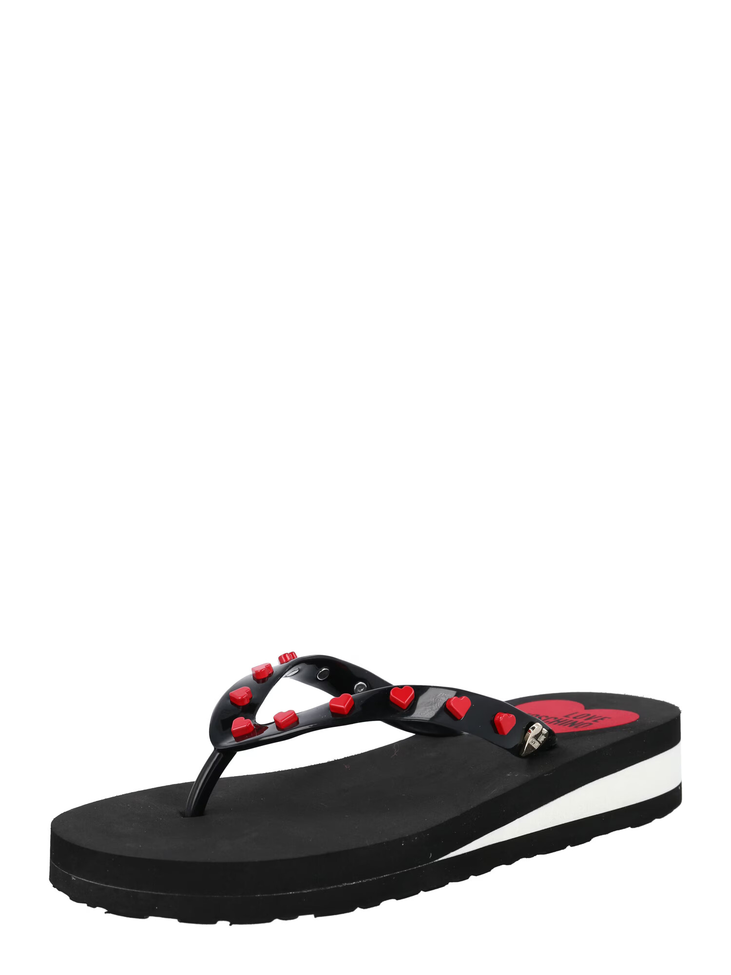 Love Moschino Flip-flops roșu / negru / alb - Pled.ro