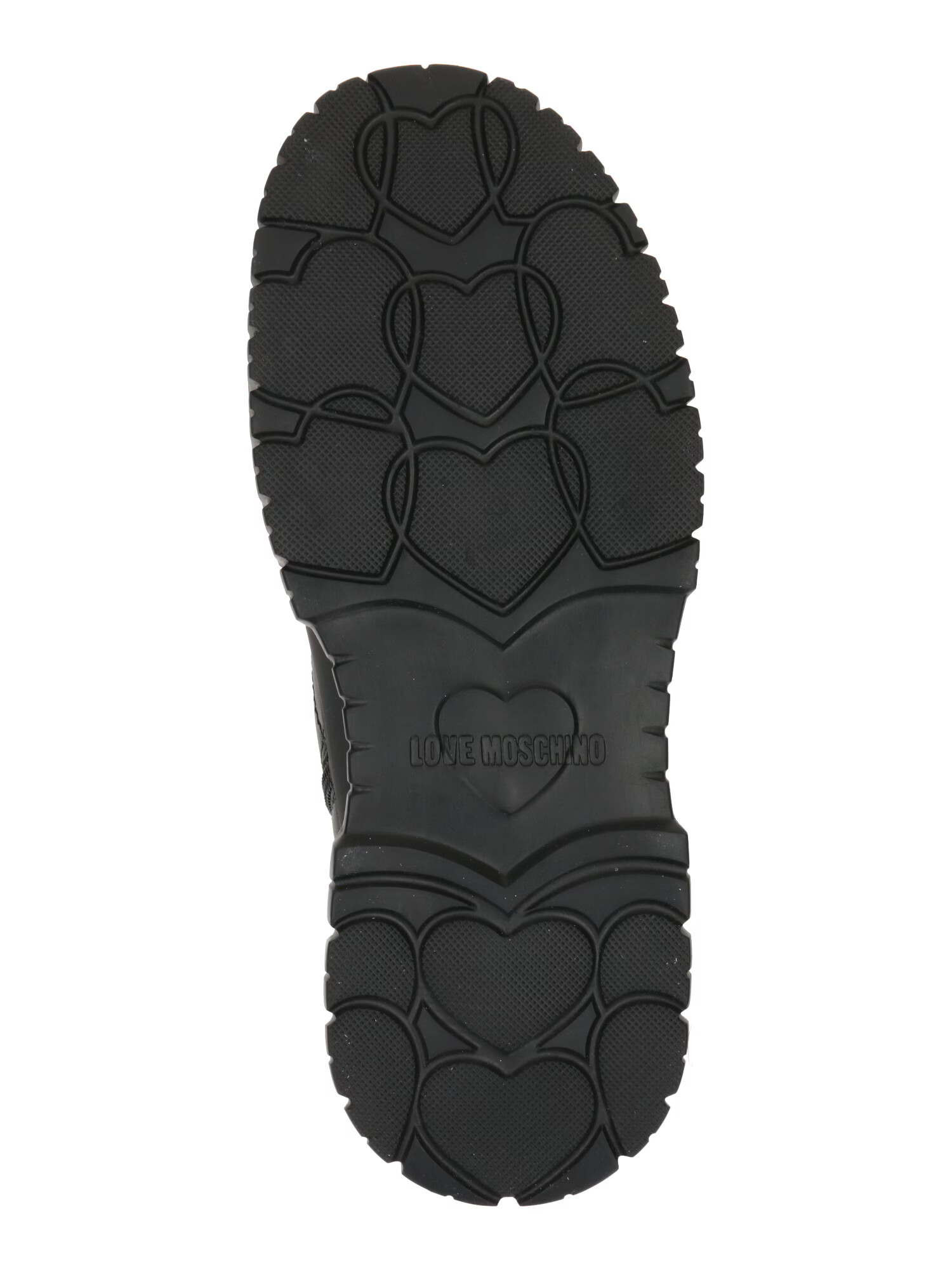 Love Moschino Ghete cu șireturi 'LOVELY LOVE' negru / alb - Pled.ro