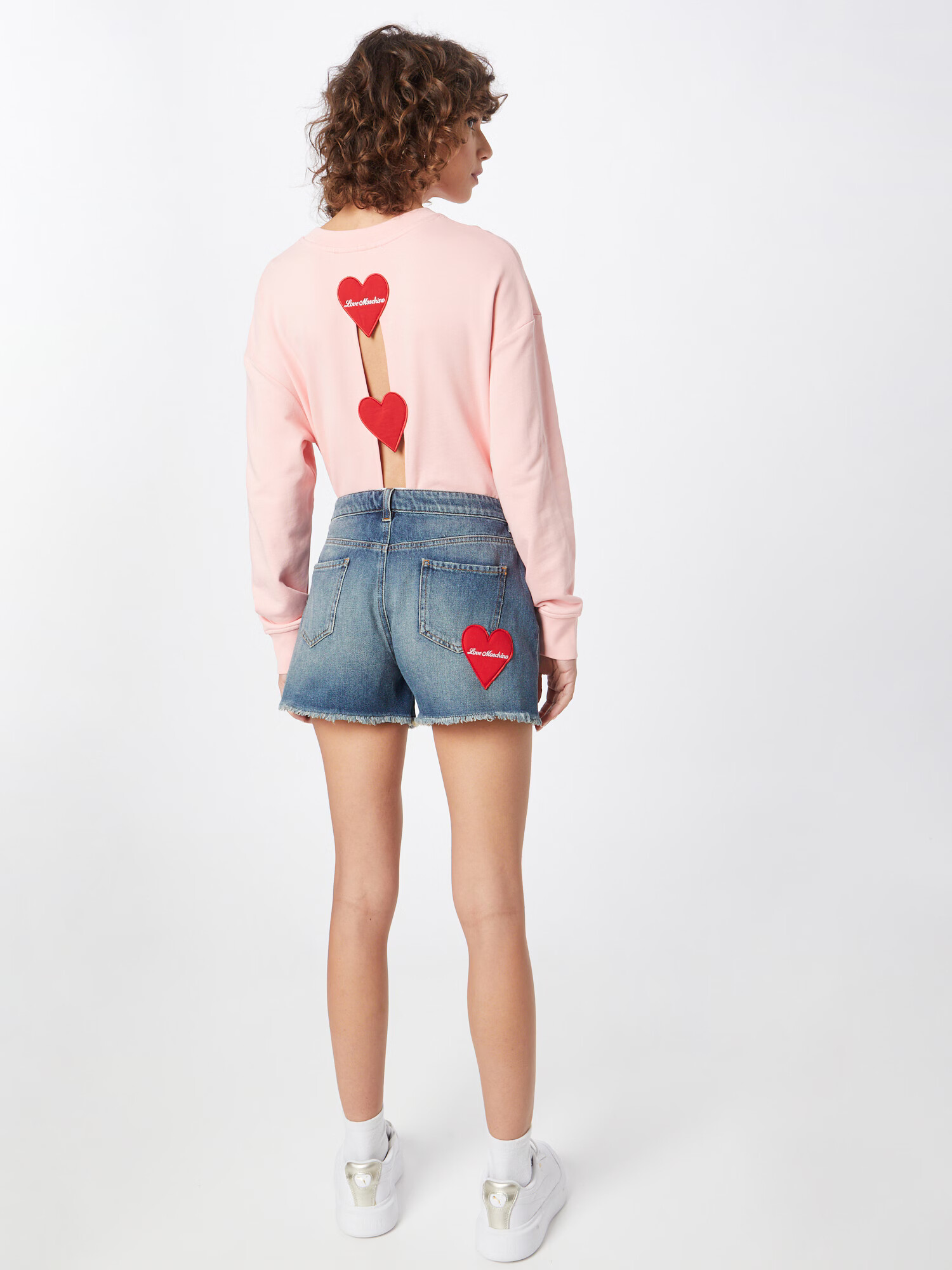 Love Moschino Jeans albastru denim / roșu - Pled.ro