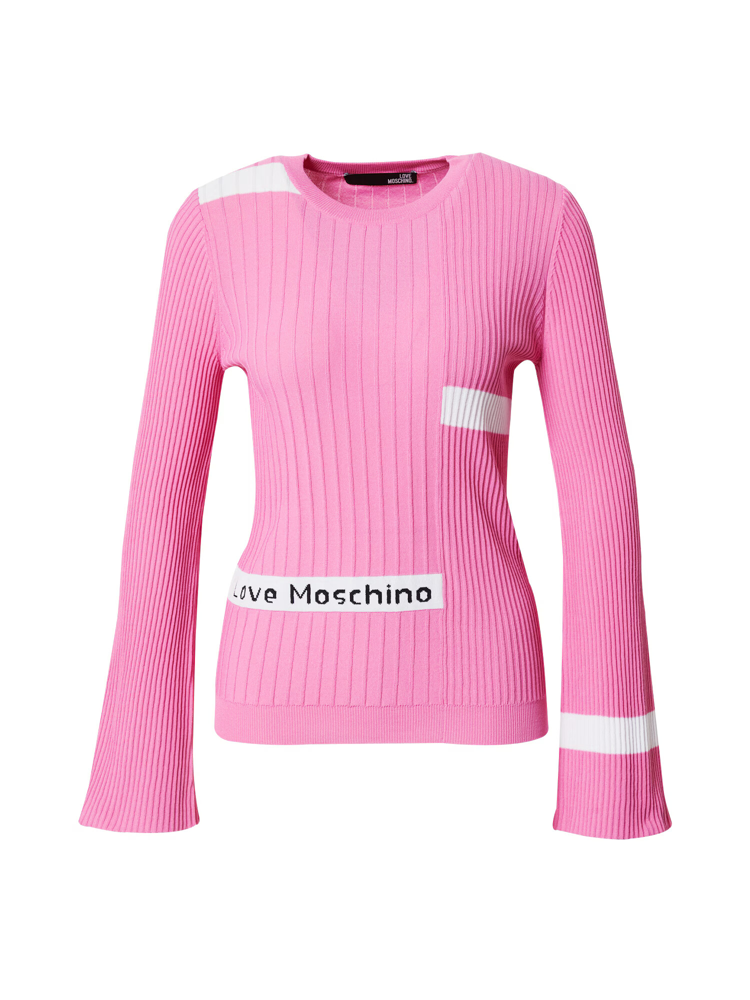 Love Moschino Pulover 'MAGLIA' roz deschis / negru / alb - Pled.ro