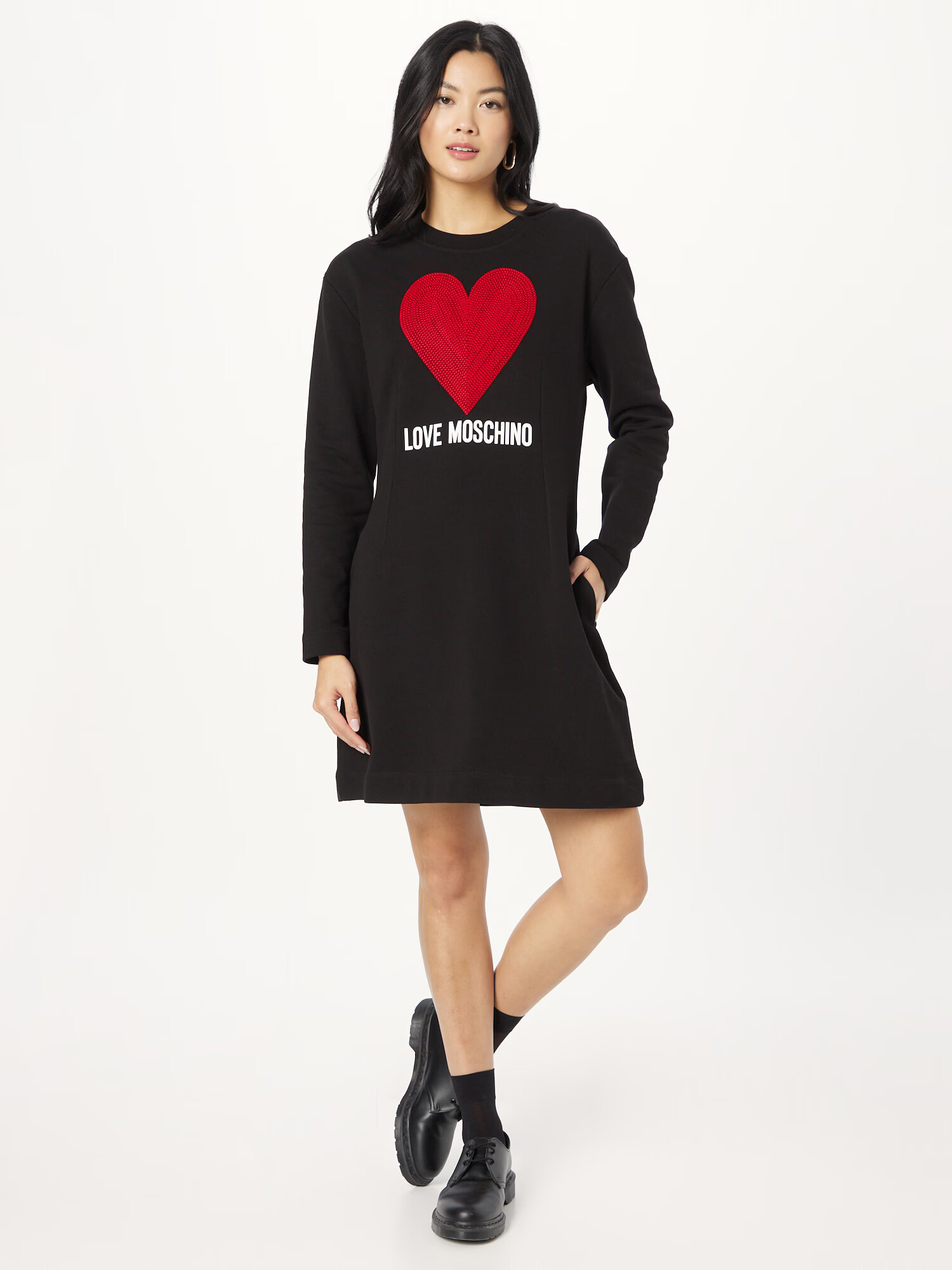 Love Moschino Rochie roșu / negru / alb - Pled.ro