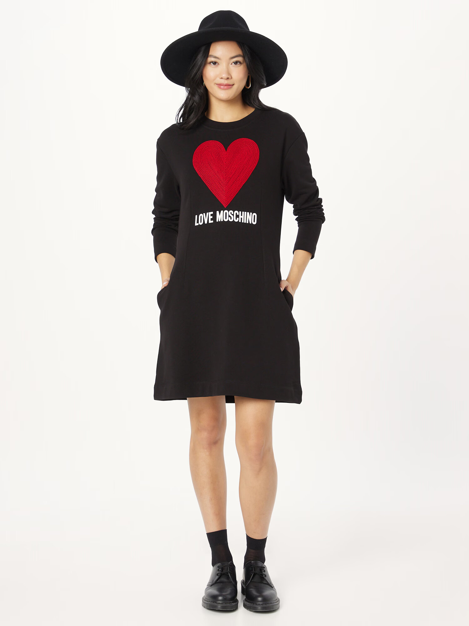 Love Moschino Rochie roșu / negru / alb - Pled.ro