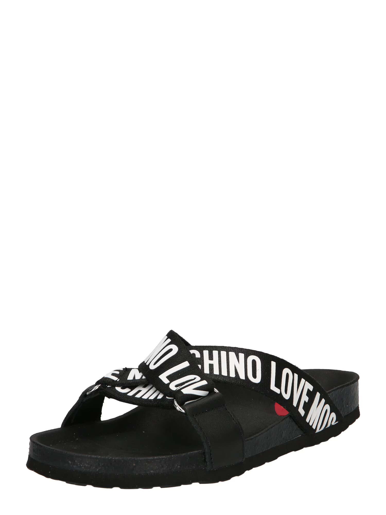 Love Moschino Saboți negru / alb - Pled.ro