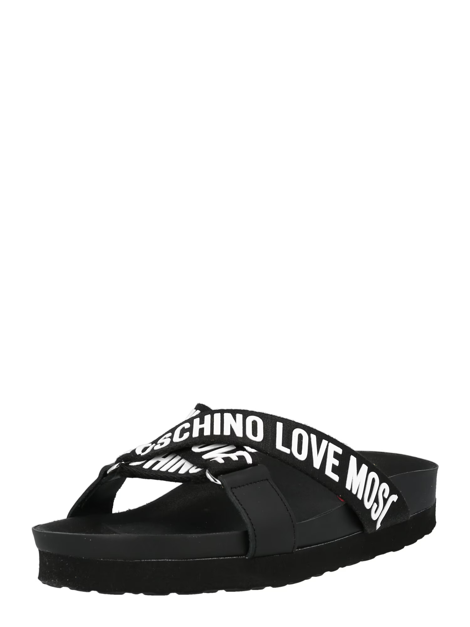 Love Moschino Saboți negru / alb - Pled.ro