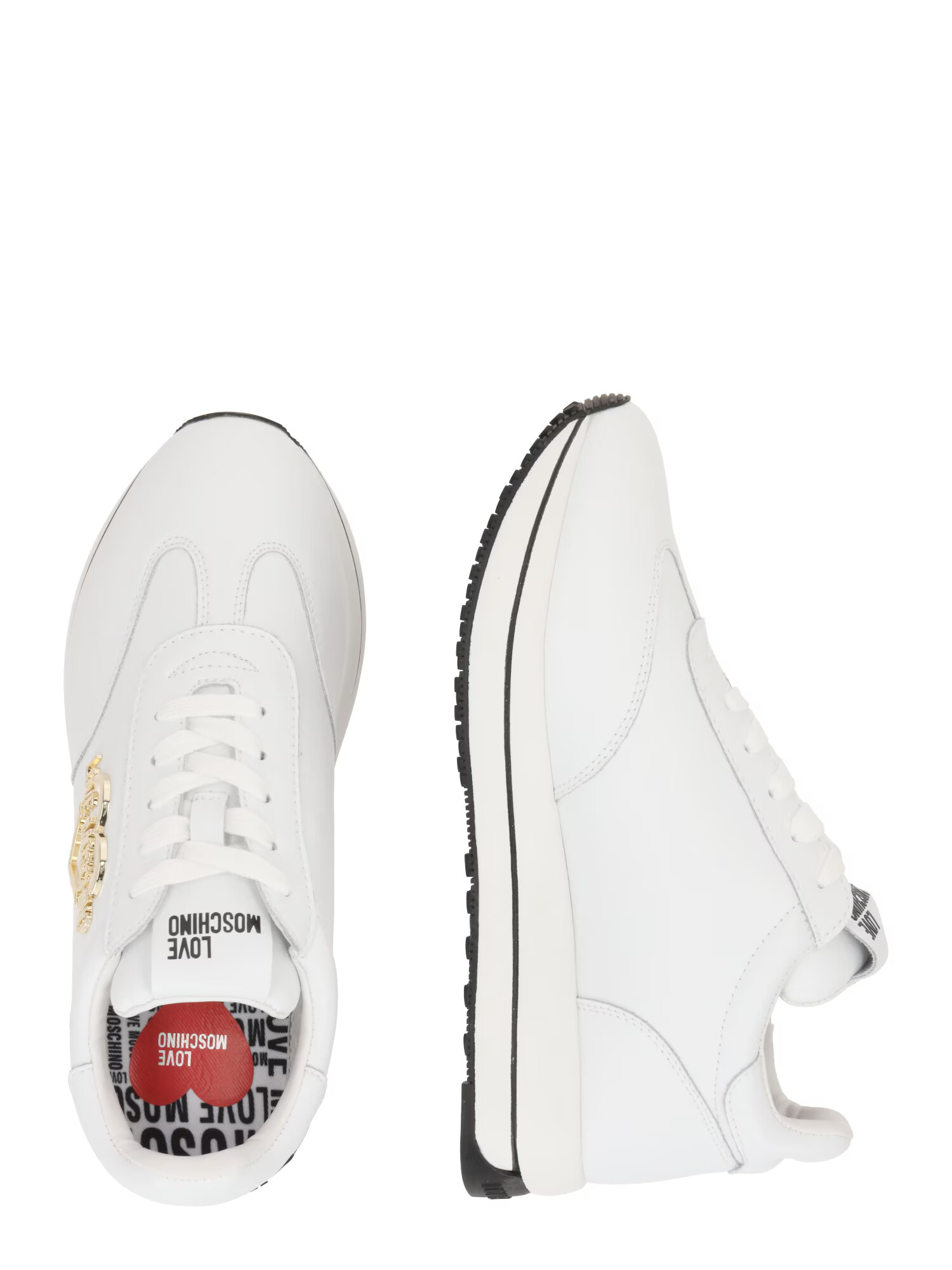 Love Moschino Sneaker low 'DAILY RUNNING' auriu / alb - Pled.ro