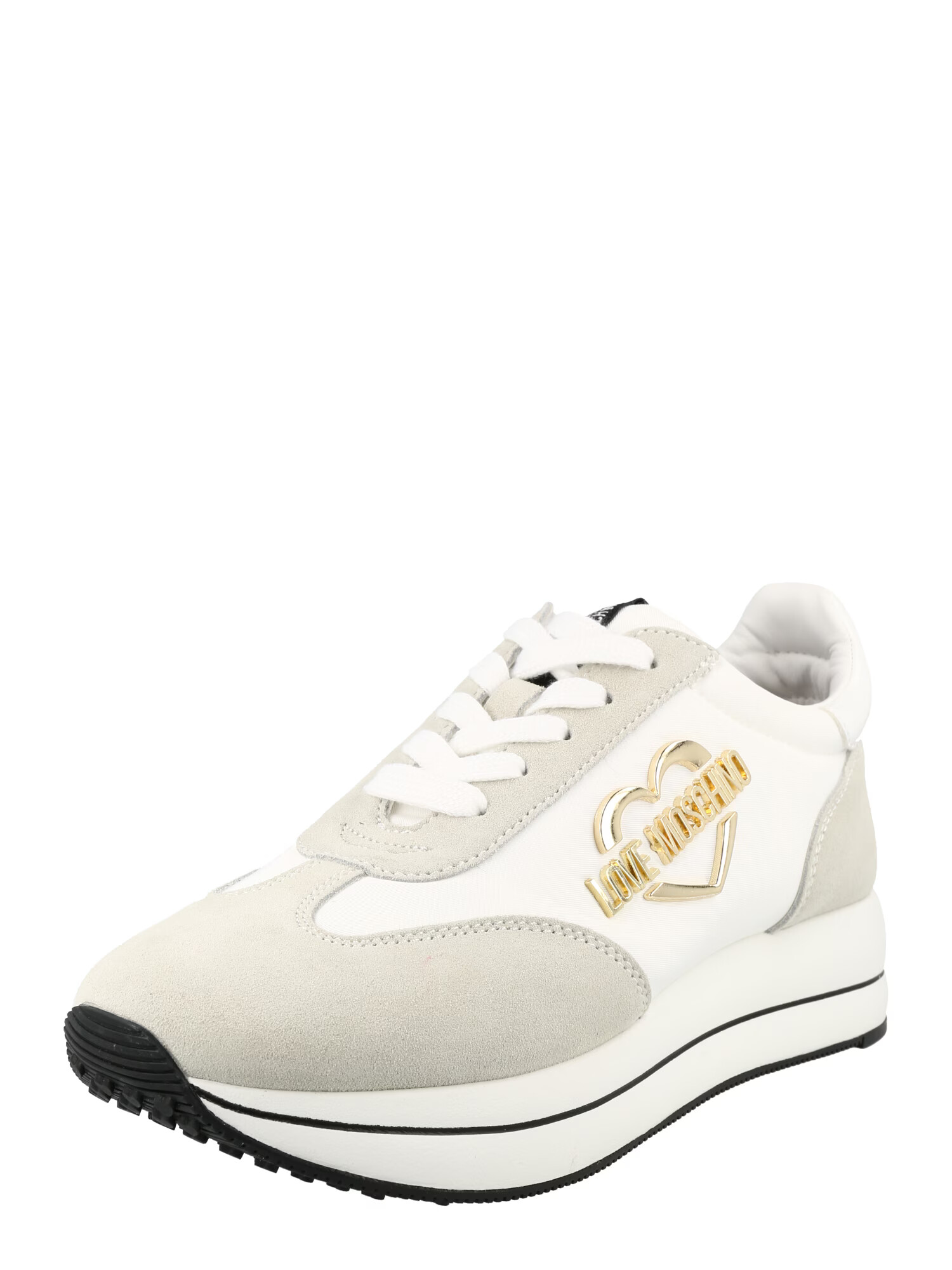 Love Moschino Sneaker low 'DAILY RUNNING' gri piatră / alb - Pled.ro