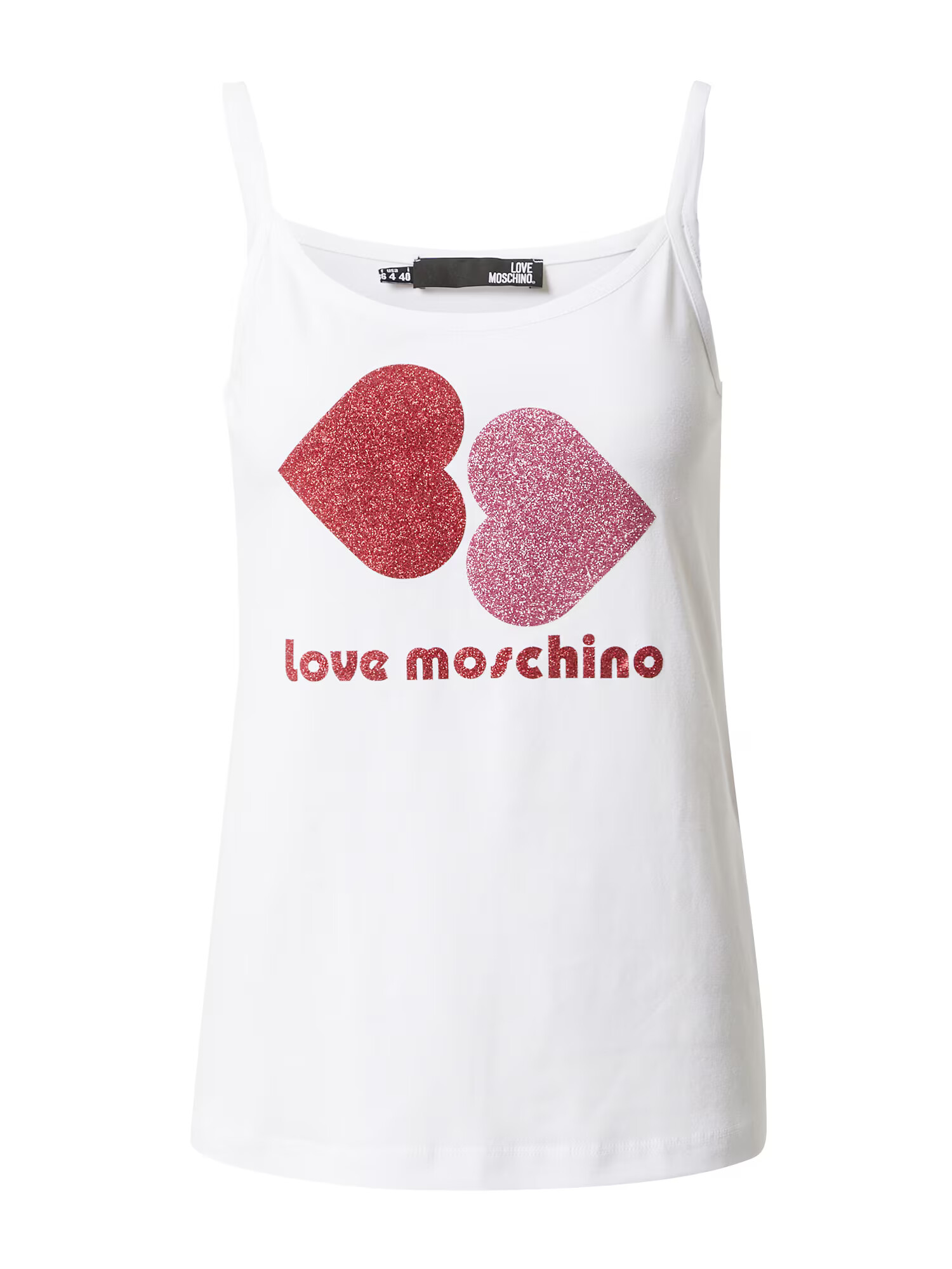 Love Moschino Top roz pal / roşu închis / alb - Pled.ro