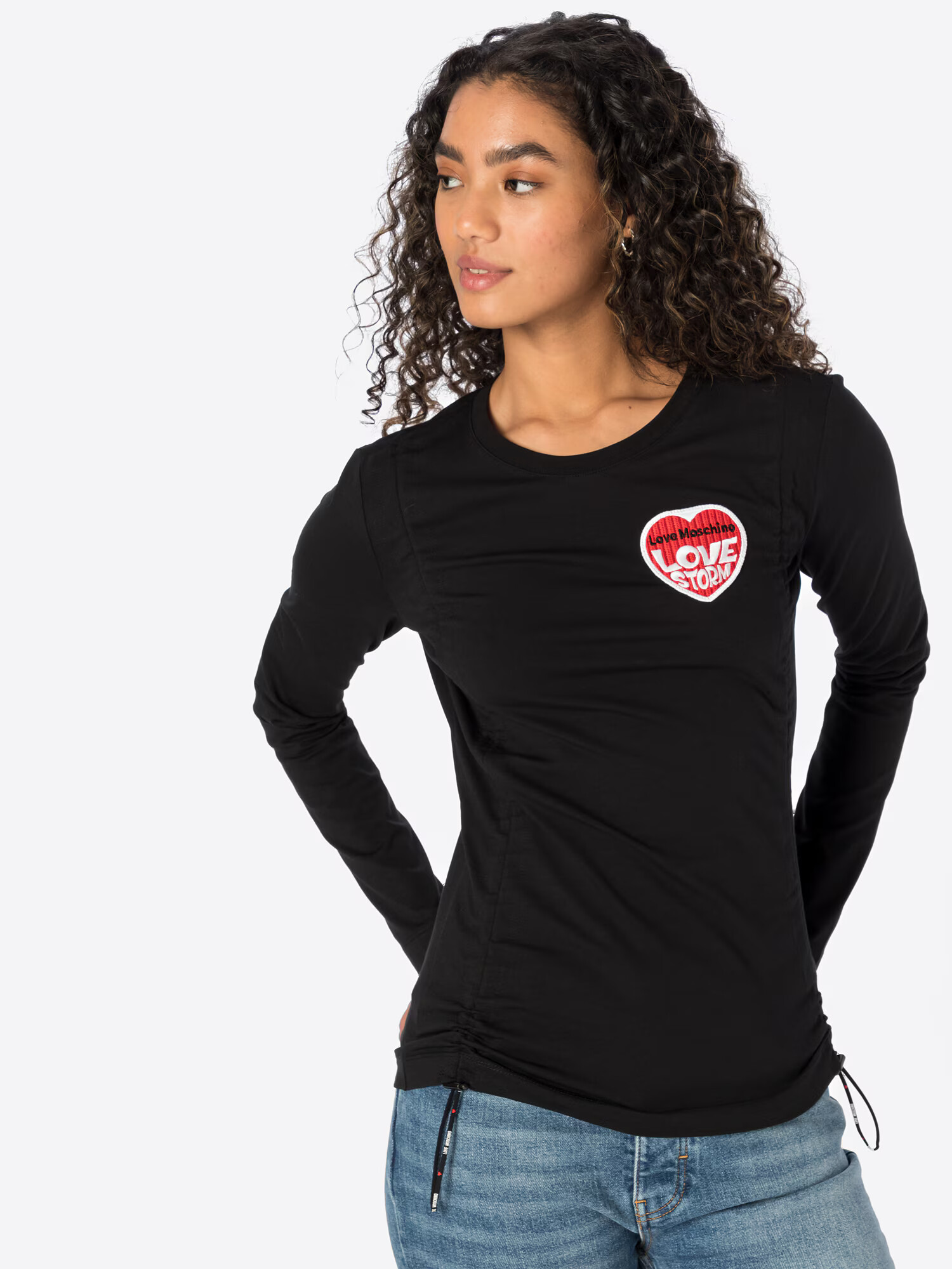 Love Moschino Tricou 'MAGLIETTA' roșu / negru / alb - Pled.ro