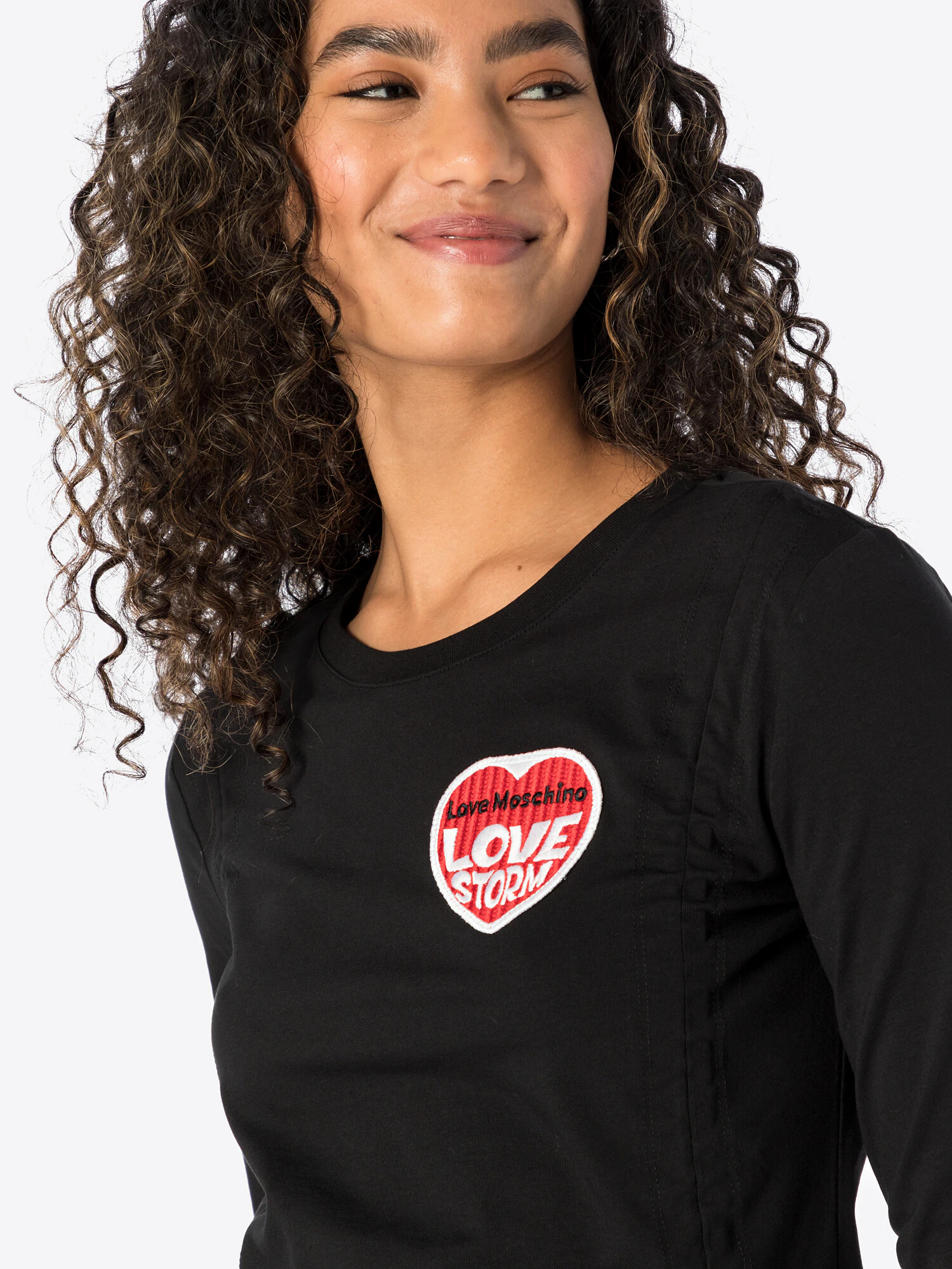 Love Moschino Tricou 'MAGLIETTA' roșu / negru / alb - Pled.ro