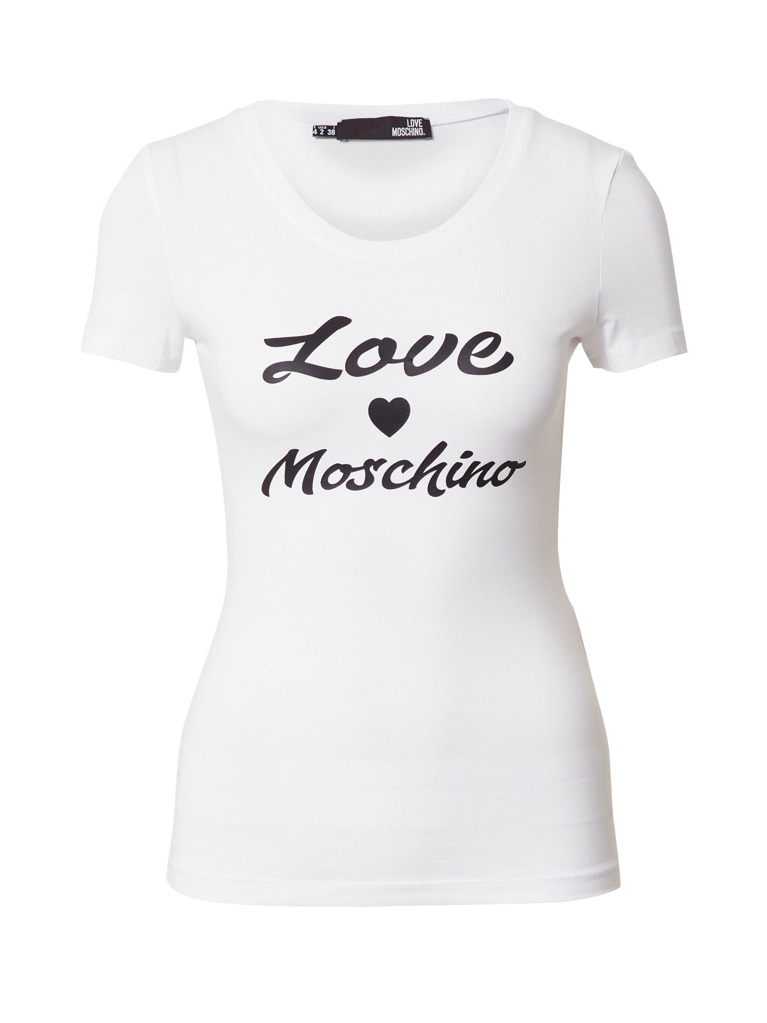 Love Moschino Tricou negru / alb - Pled.ro