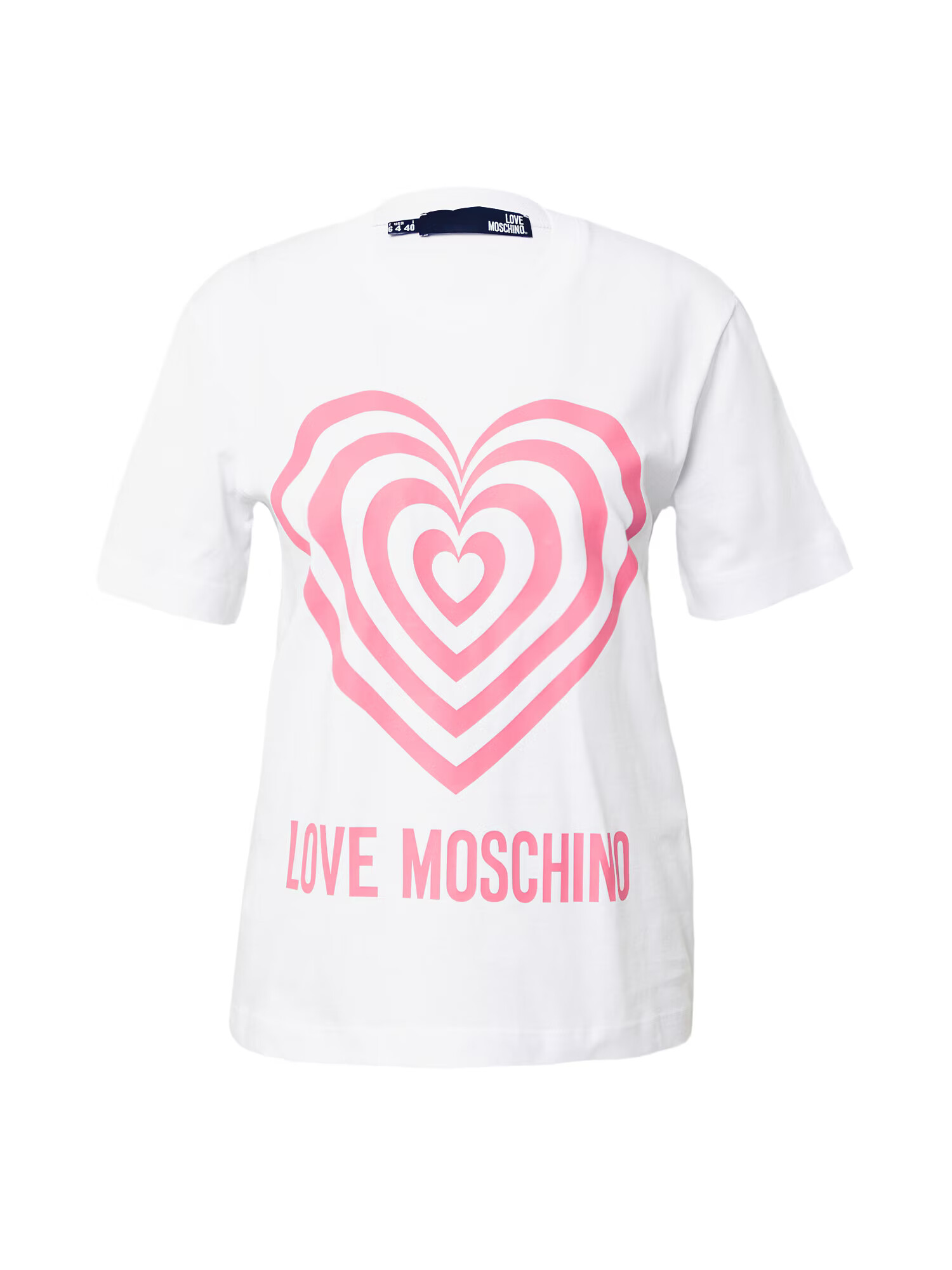 Love Moschino Tricou roz / alb - Pled.ro