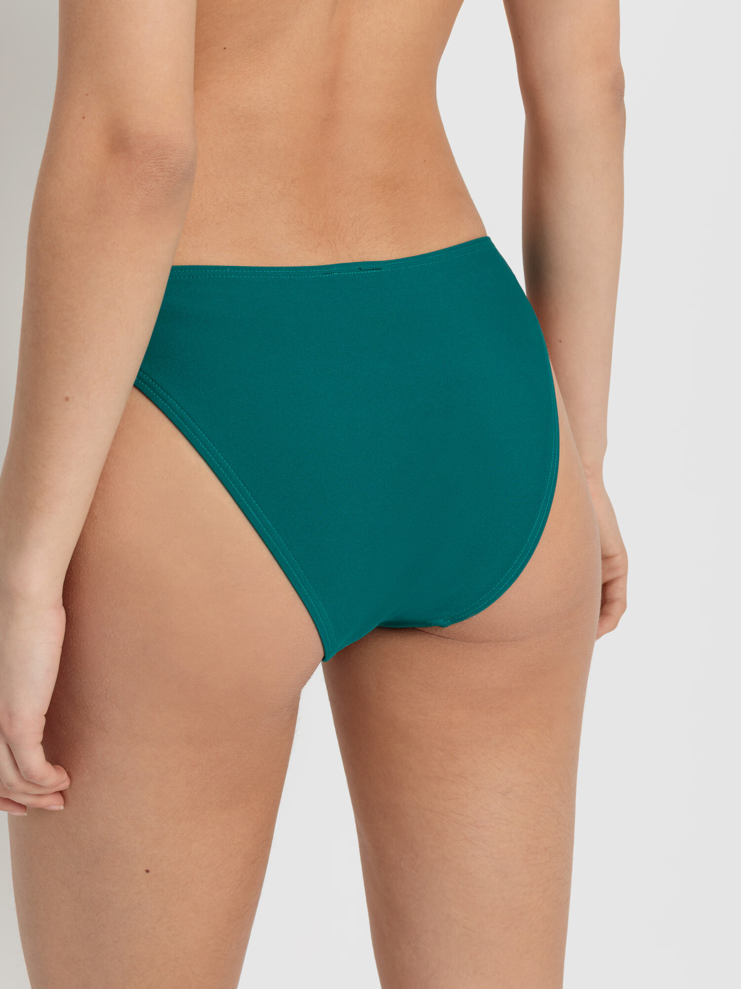 LSCN by LASCANA Slip costum de baie 'Gina' verde petrol - Pled.ro