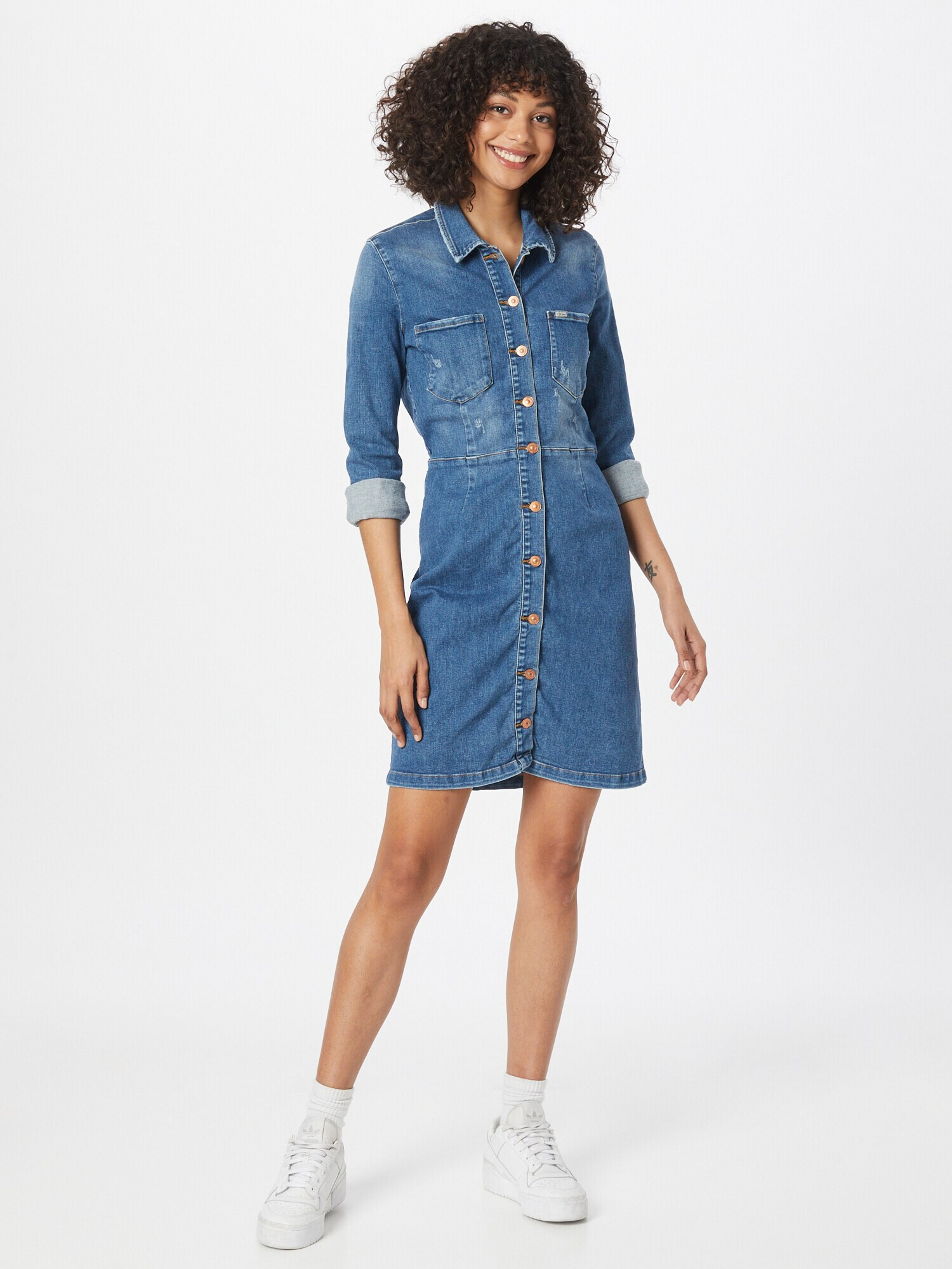 LTB Rochie tip bluză 'Halsey' albastru denim - Pled.ro