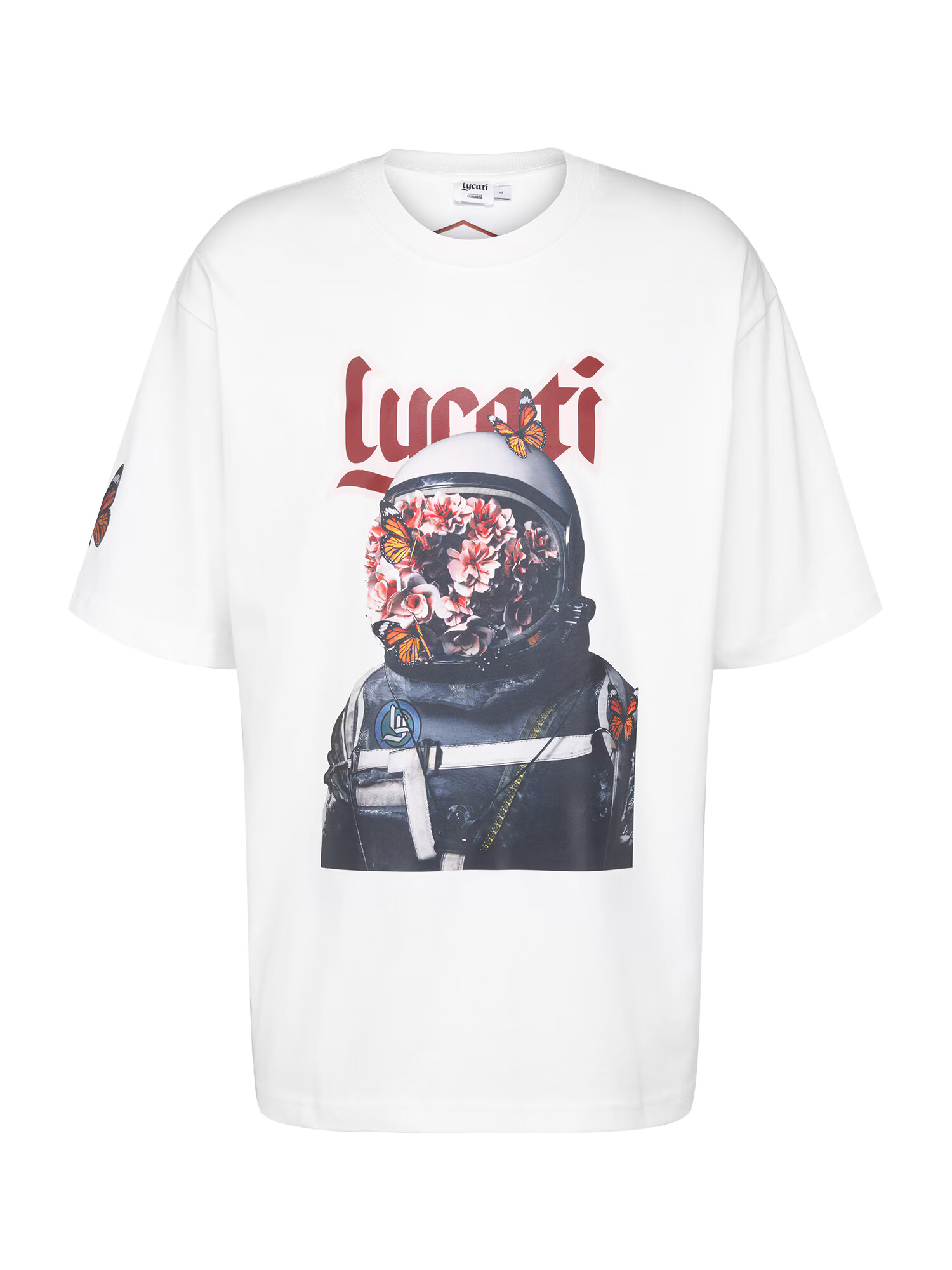 LYCATI exclusive for ABOUT YOU Tricou 'Light Astronaut' alb - Pled.ro