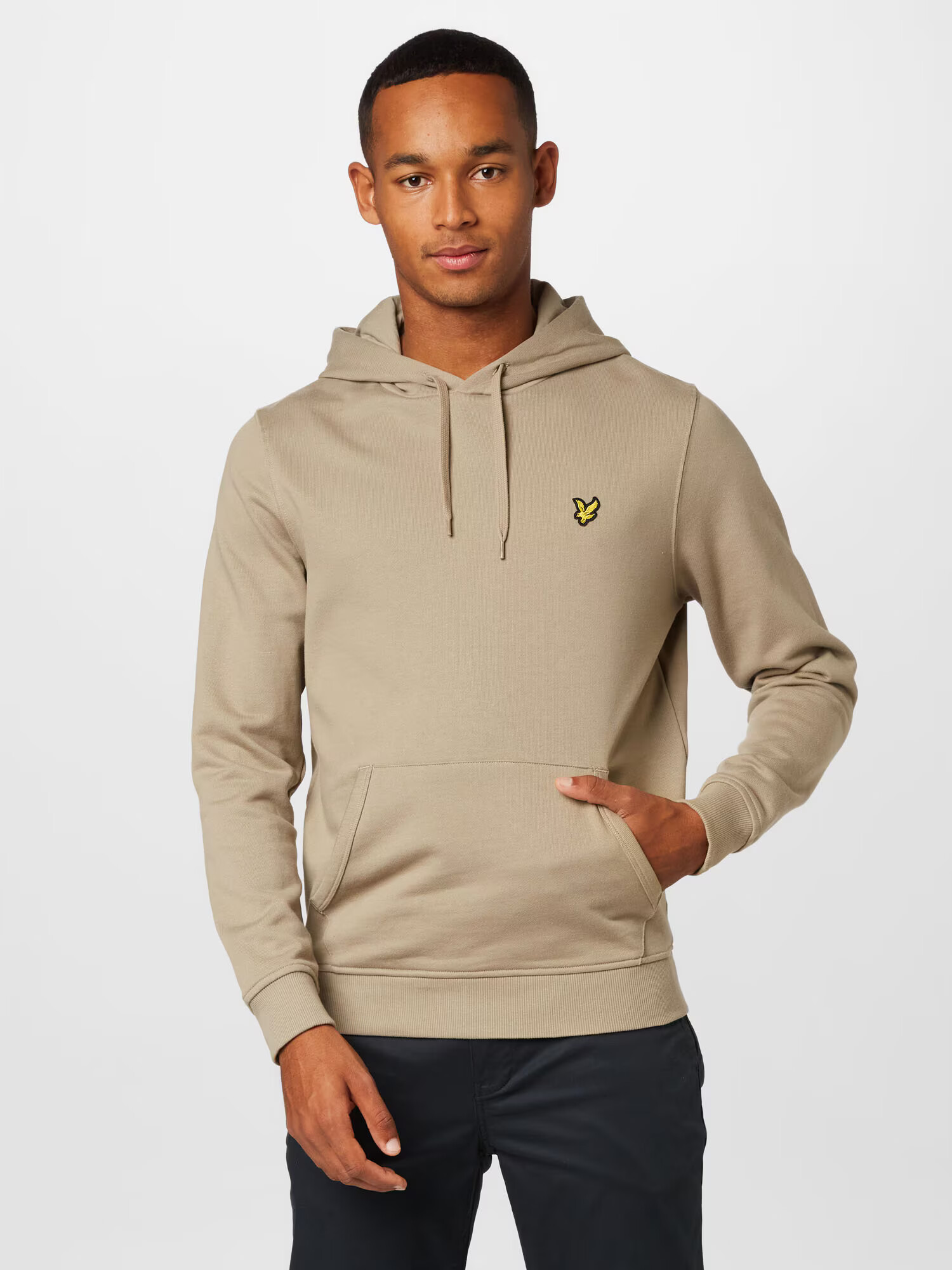 Lyle & Scott Bluză de molton galben / kaki / negru - Pled.ro