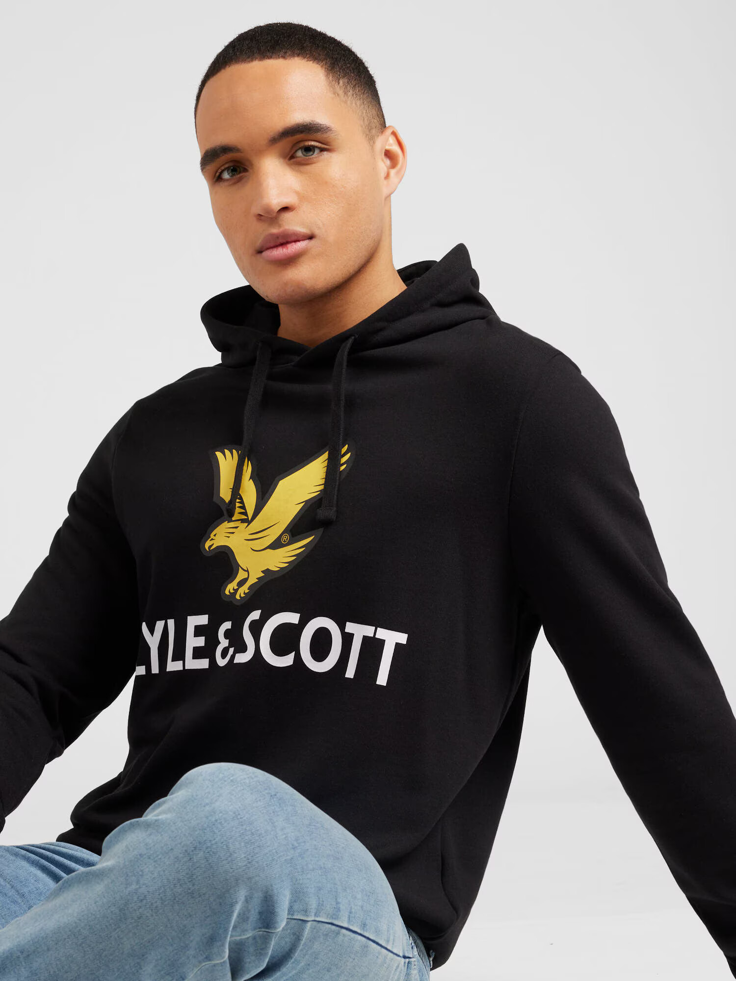 Lyle & Scott Bluză de molton galben / negru / alb - Pled.ro