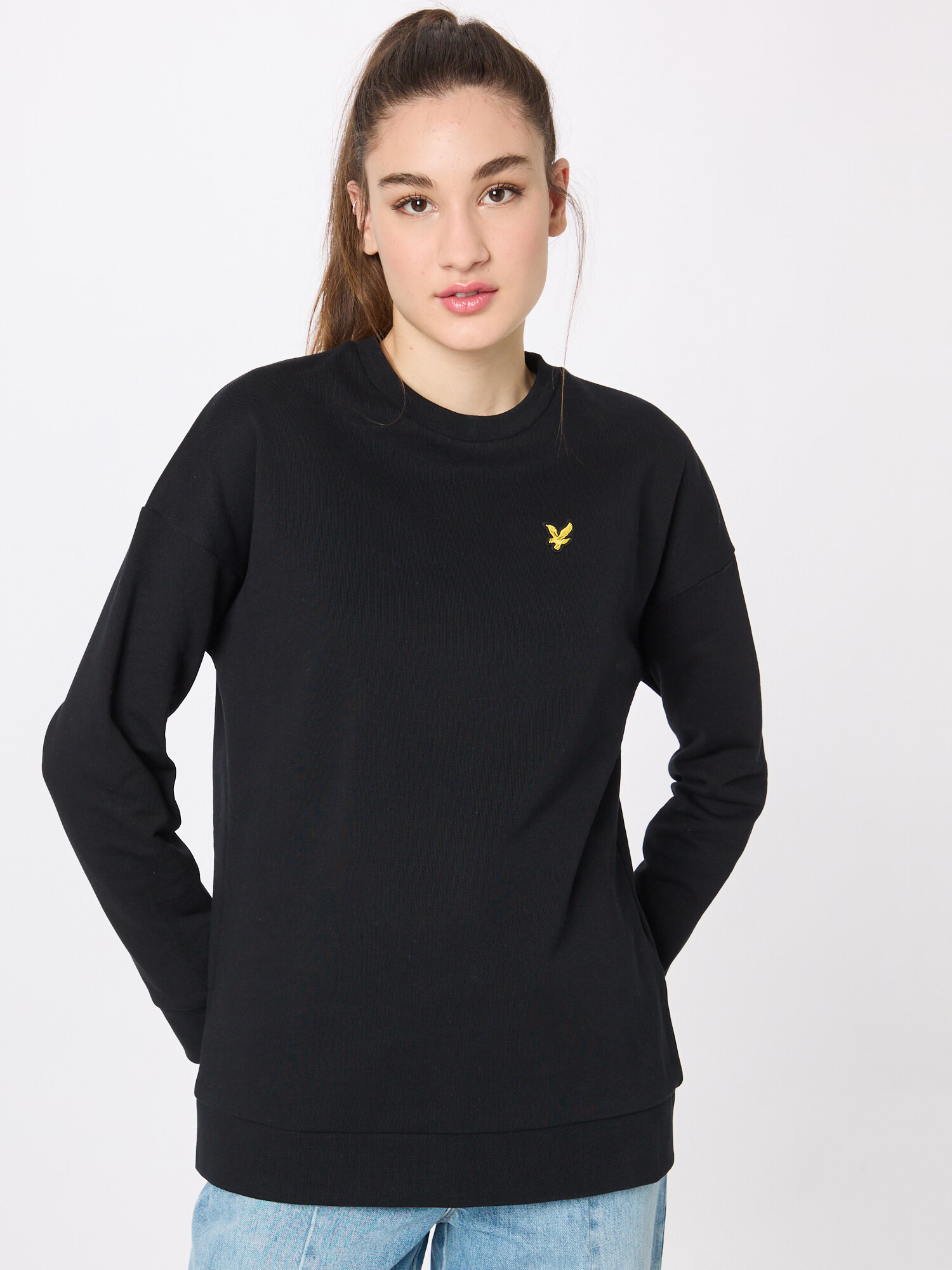 Lyle & Scott Bluză de molton galben / negru - Pled.ro