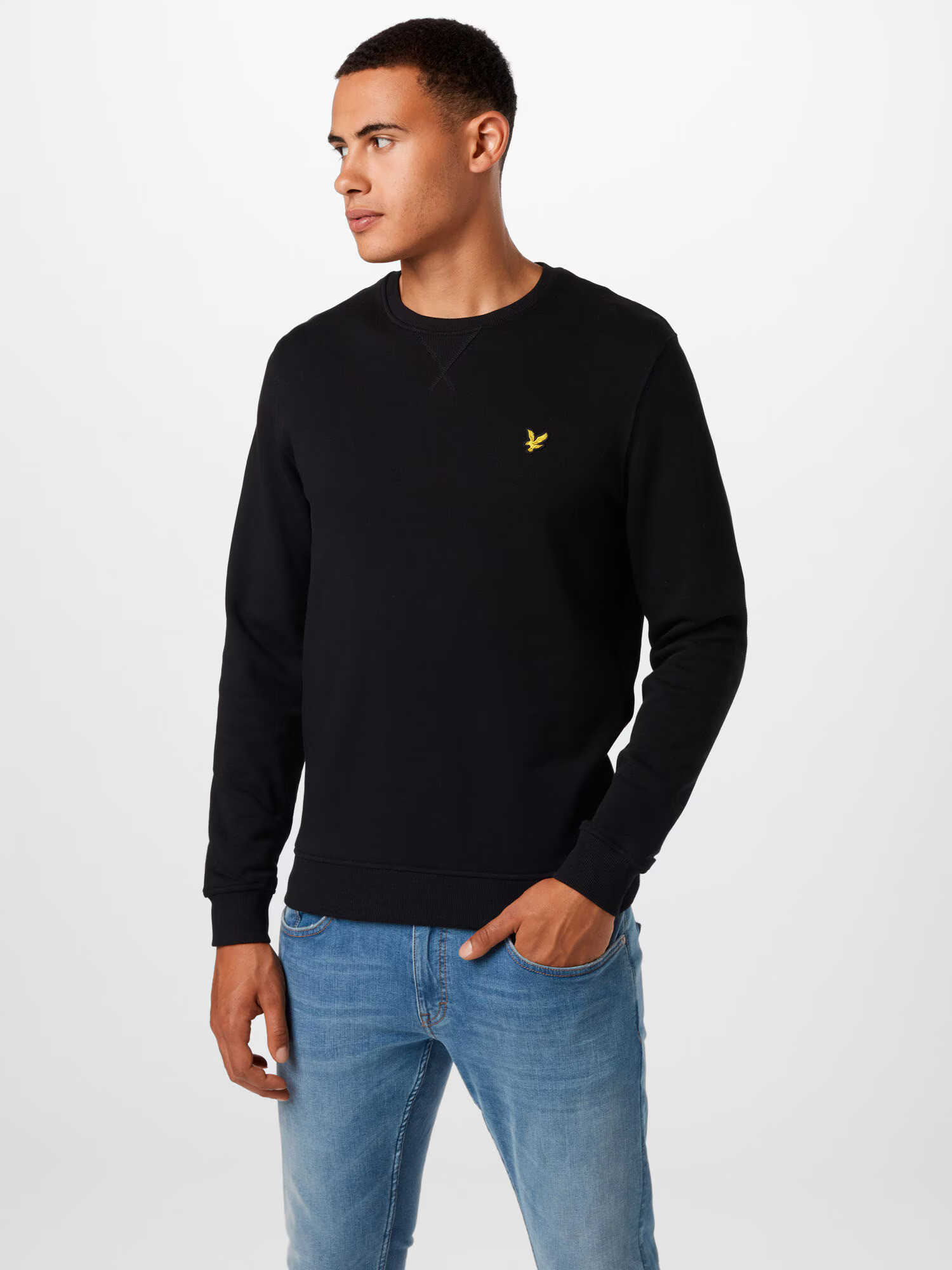 Lyle & Scott Bluză de molton negru - Pled.ro