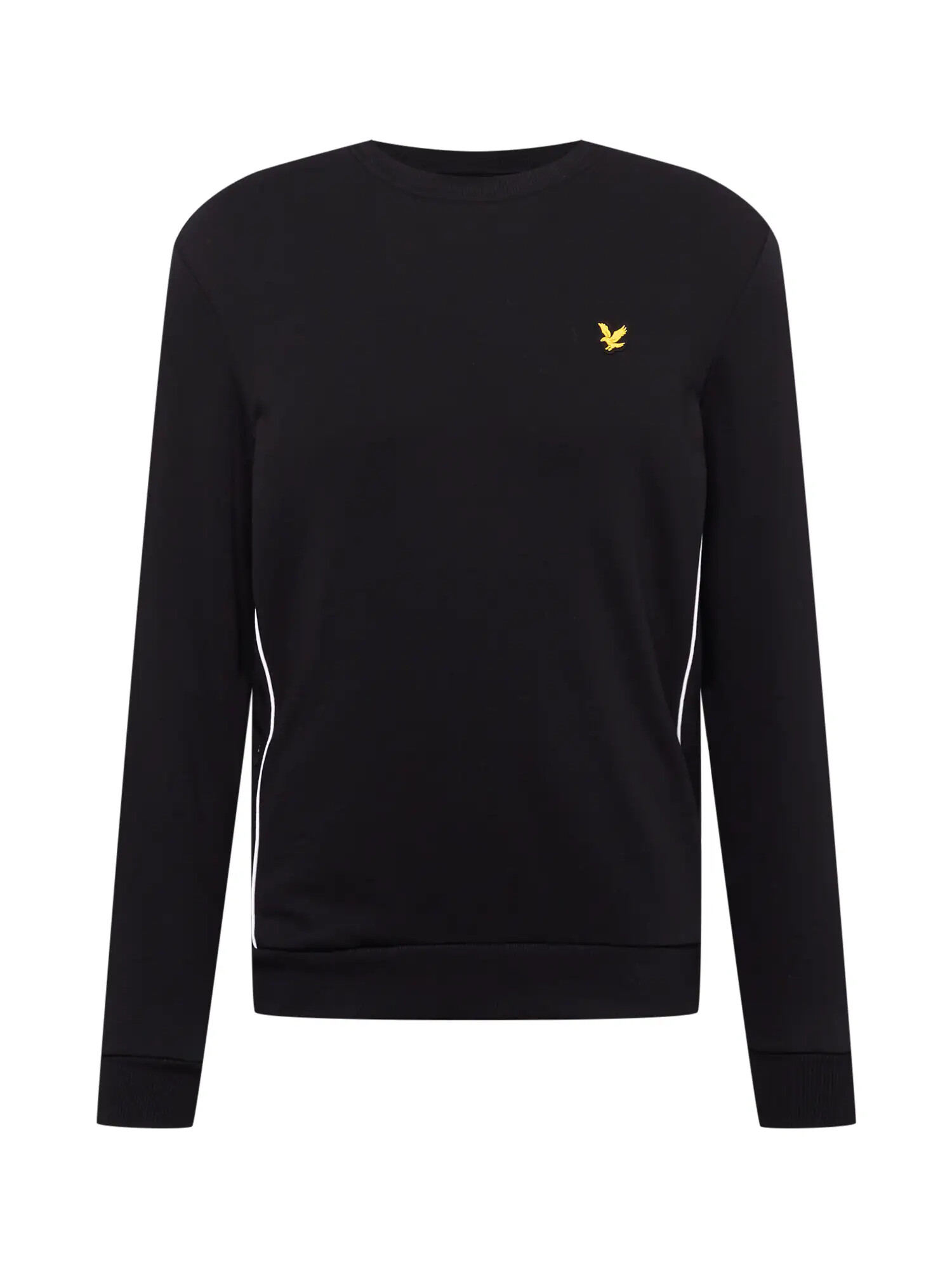 Lyle & Scott Bluză de molton negru / alb - Pled.ro