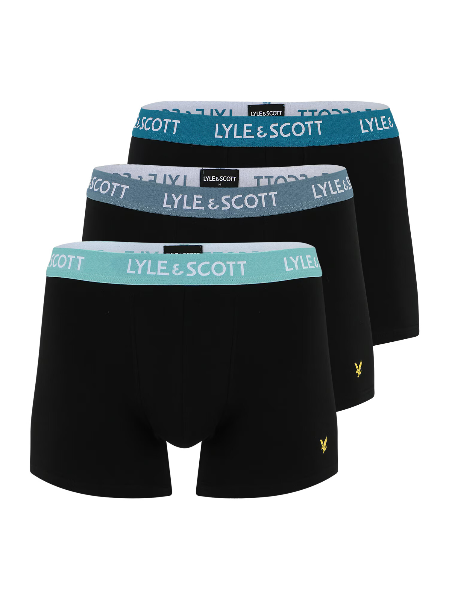 Lyle & Scott Boxeri 'BARCLAY' albastru fumuriu / galben auriu / verde mentă / negru - Pled.ro