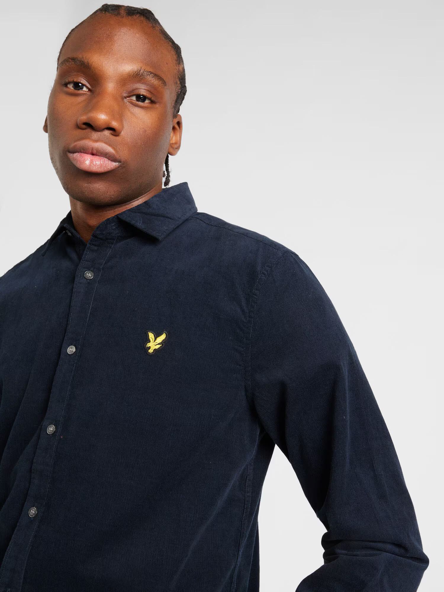 Lyle & Scott Cămașă albastru închis / galben - Pled.ro