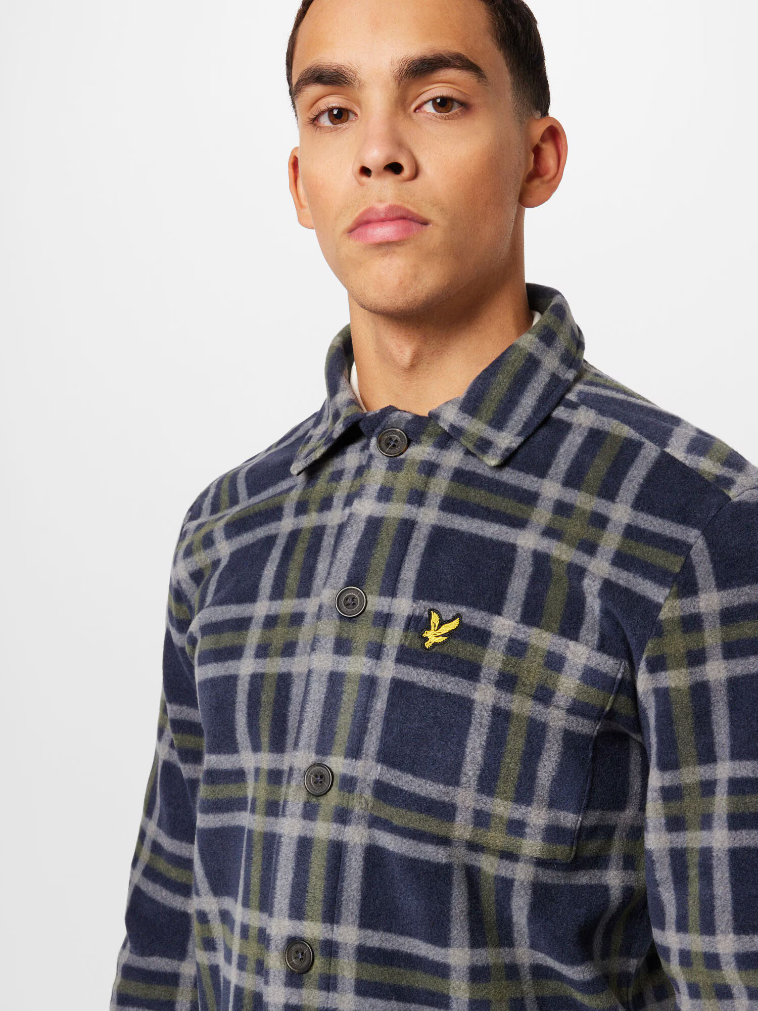 Lyle & Scott Cămașă bleumarin / alb - Pled.ro