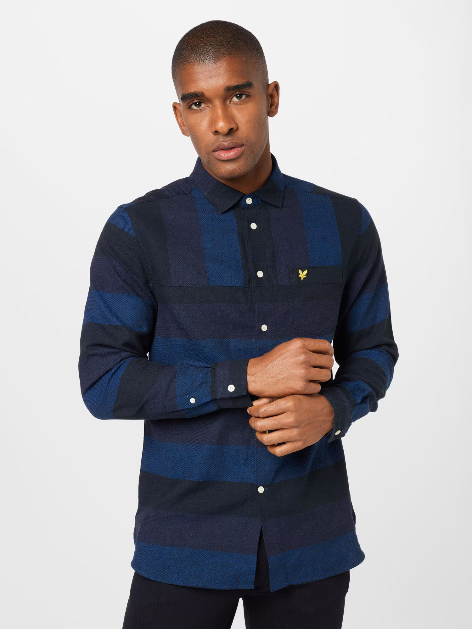 Lyle & Scott Cămașă bleumarin / albastru noapte / albastru închis / galben - Pled.ro