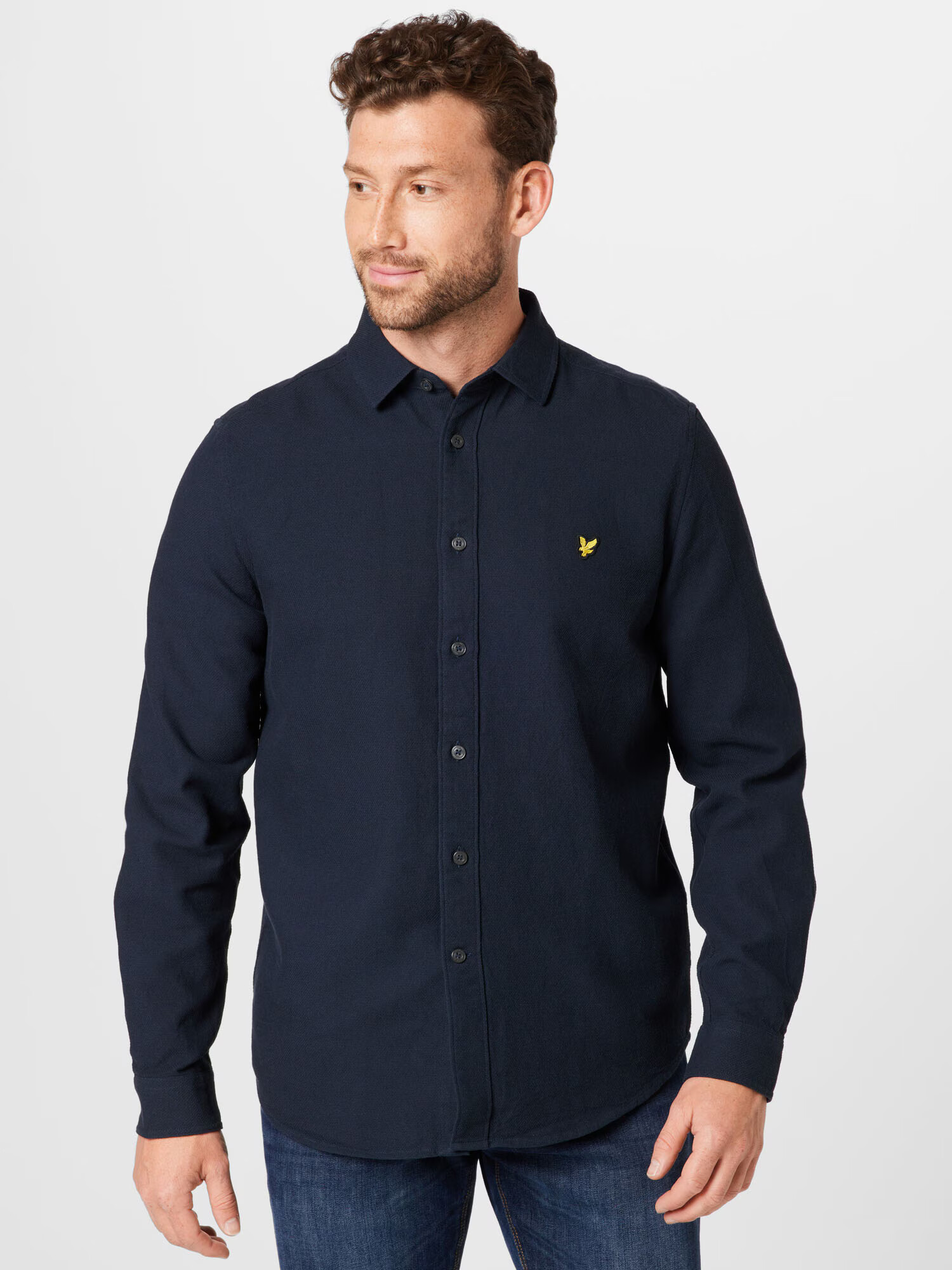 Lyle & Scott Cămașă bleumarin / galben / negru - Pled.ro