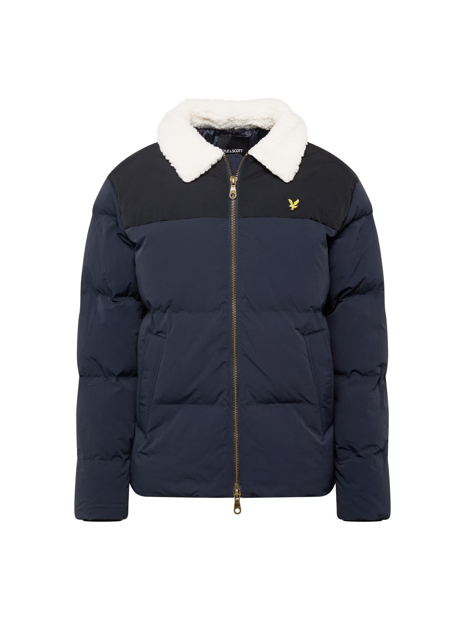 Lyle & Scott Geacă de iarnă 'Borg' bleumarin / negru / alb - Pled.ro