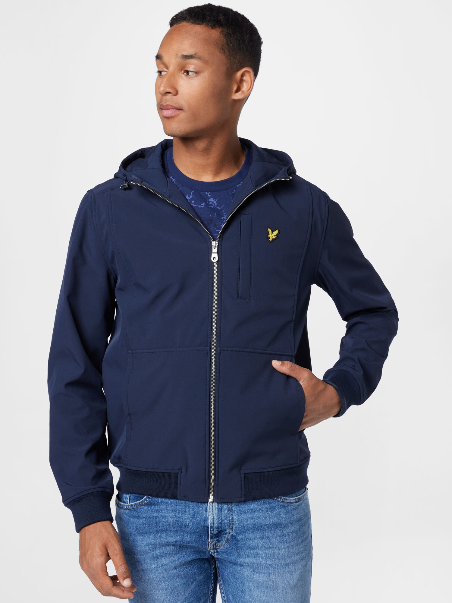 Lyle & Scott Geacă de primăvară-toamnă bleumarin - Pled.ro