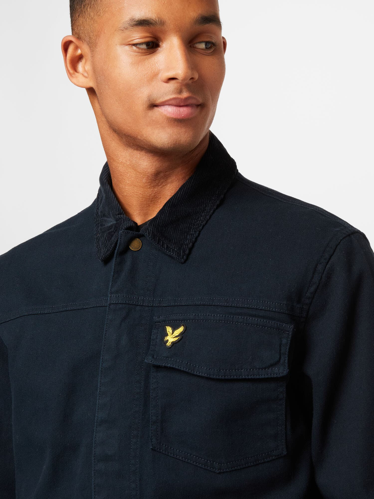 Lyle & Scott Geacă de primăvară-toamnă bleumarin / galben - Pled.ro