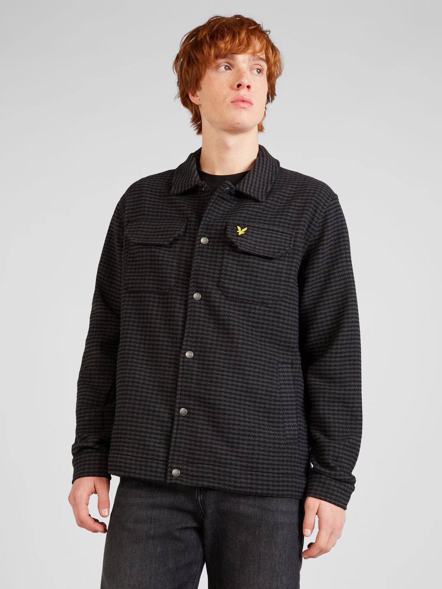 Lyle & Scott Geacă de primăvară-toamnă galben / gri închis / negru - Pled.ro