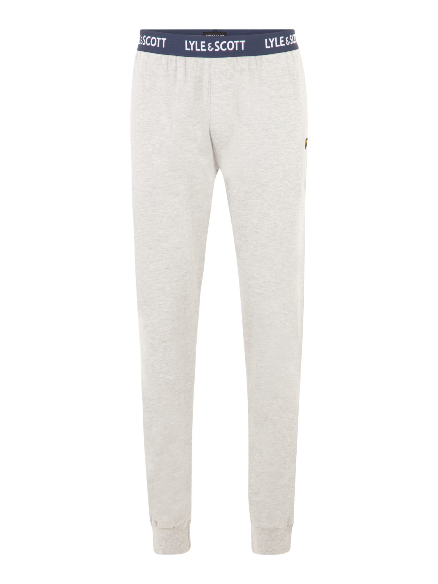 Lyle & Scott Pantaloni de pijama 'EZRA' albastru marin / gri deschis / alb - Pled.ro