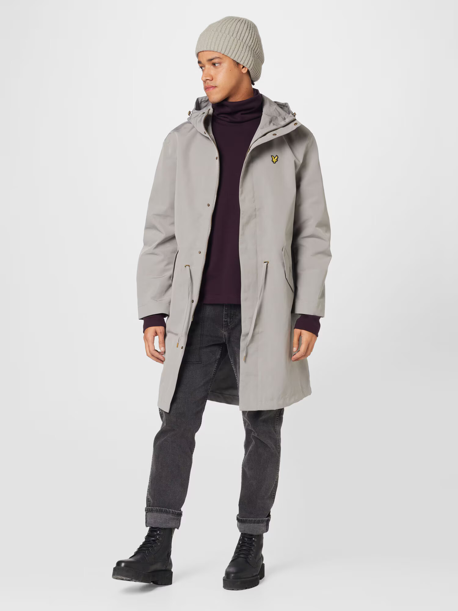 Lyle & Scott Parka de primăvară-toamnă galben / gri deschis / negru - Pled.ro