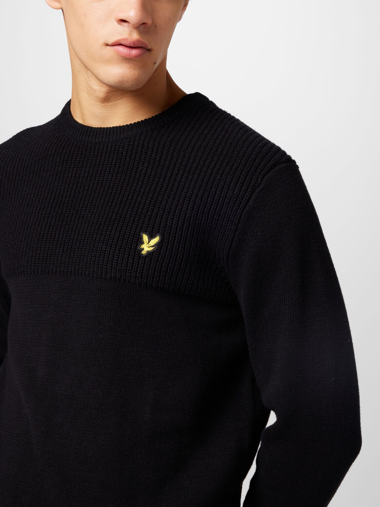 Lyle & Scott Pulover 'Chunky' negru - Pled.ro