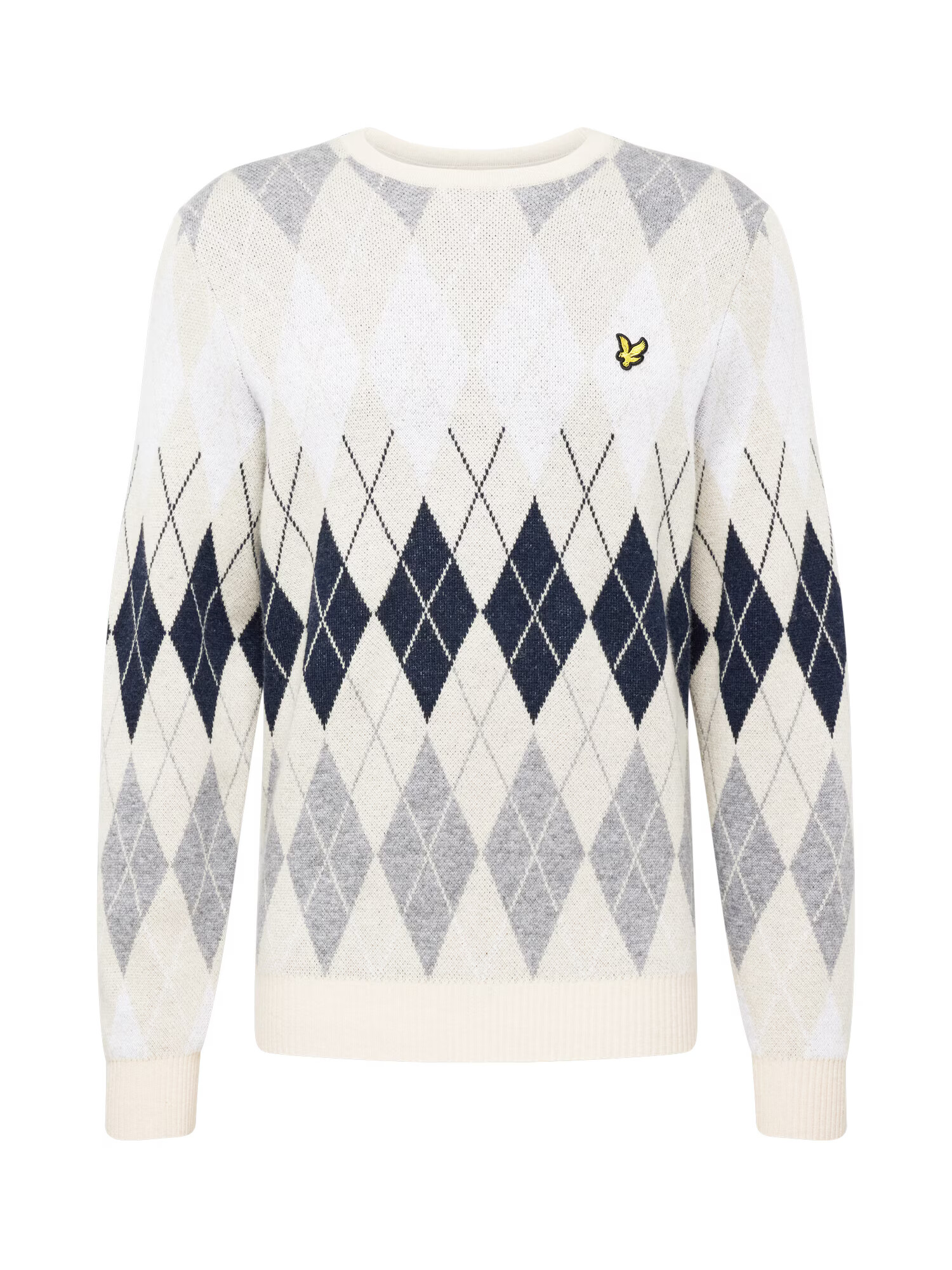 Lyle & Scott Pulover crem / gri deschis / negru / alb - Pled.ro