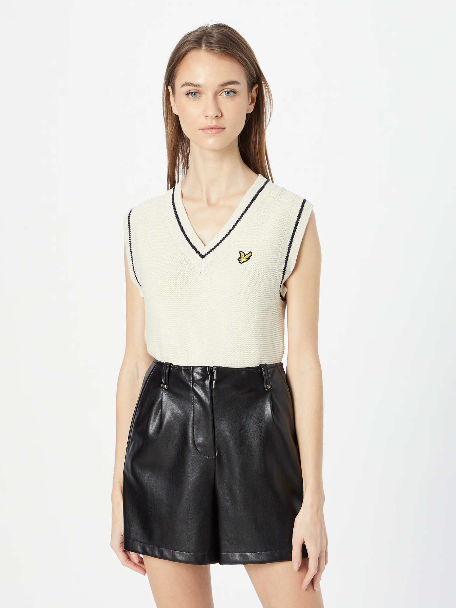 Lyle & Scott Pulover galben / negru / alb murdar - Pled.ro