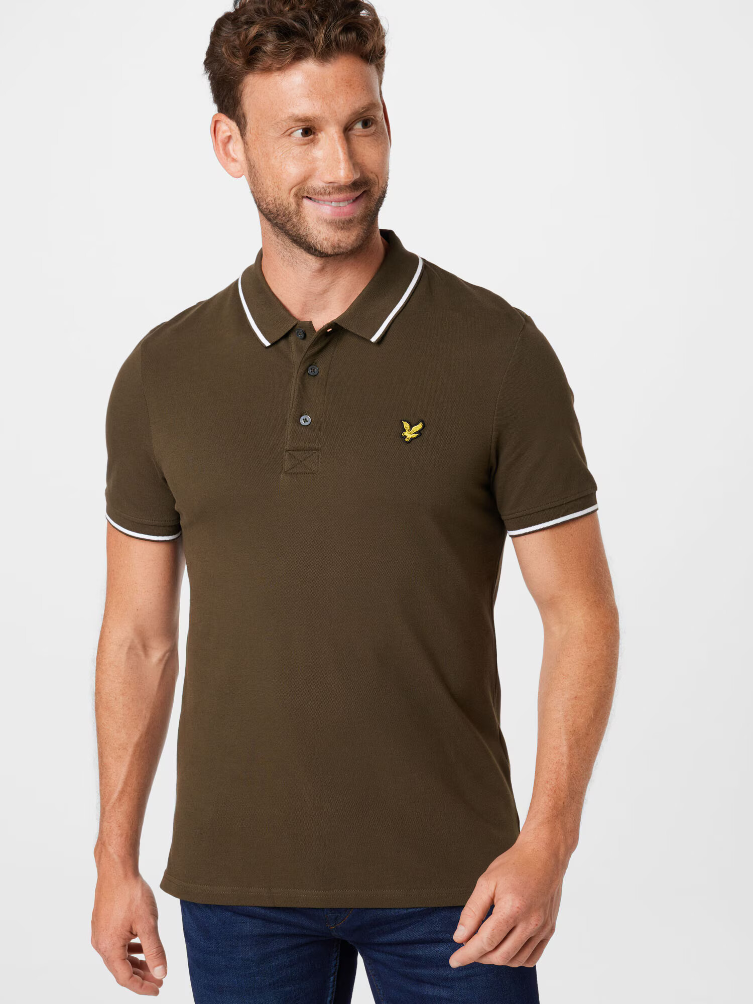 Lyle & Scott Tricou auriu / oliv / negru / alb - Pled.ro