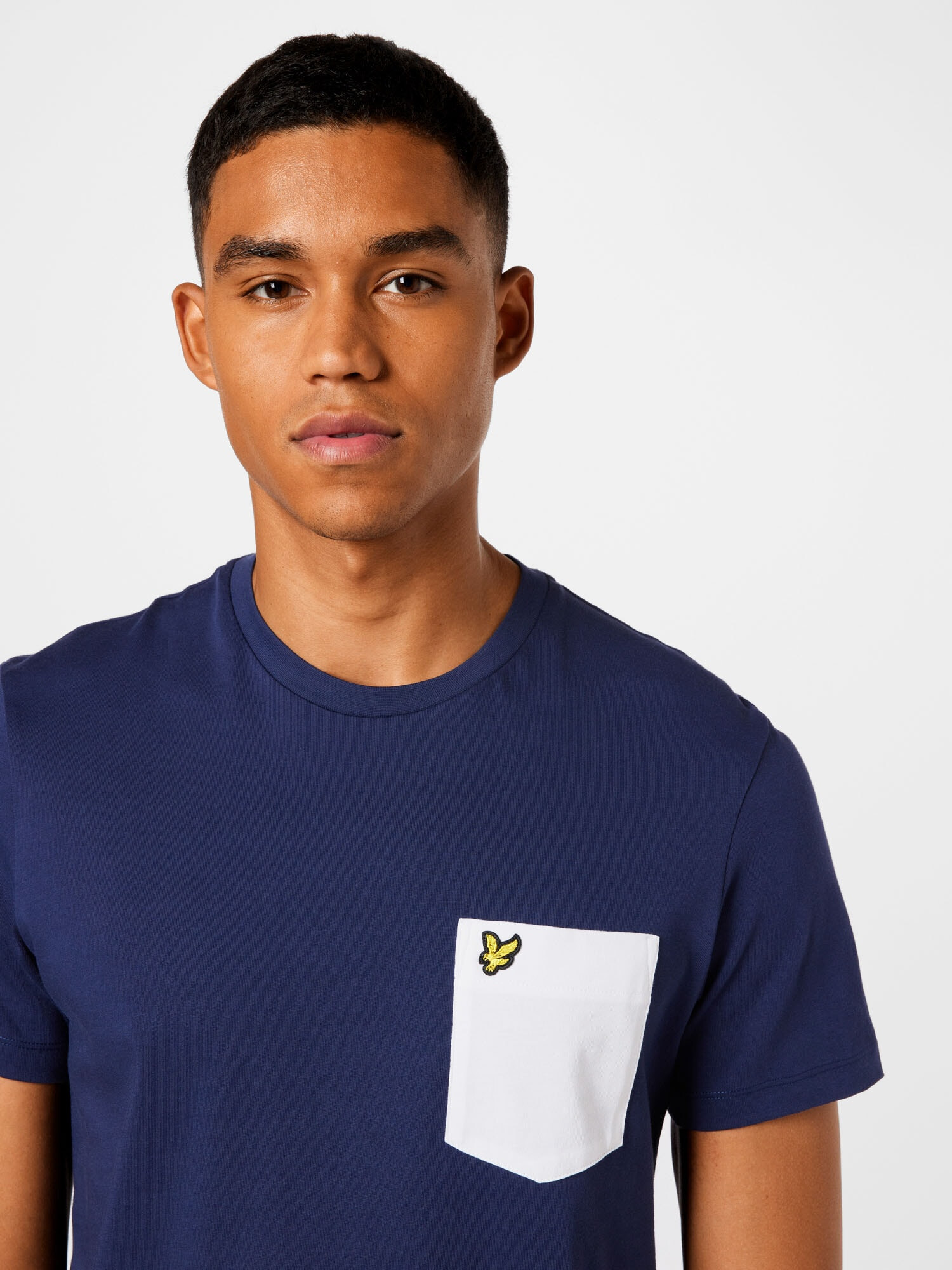 Lyle & Scott Tricou bleumarin / alb - Pled.ro