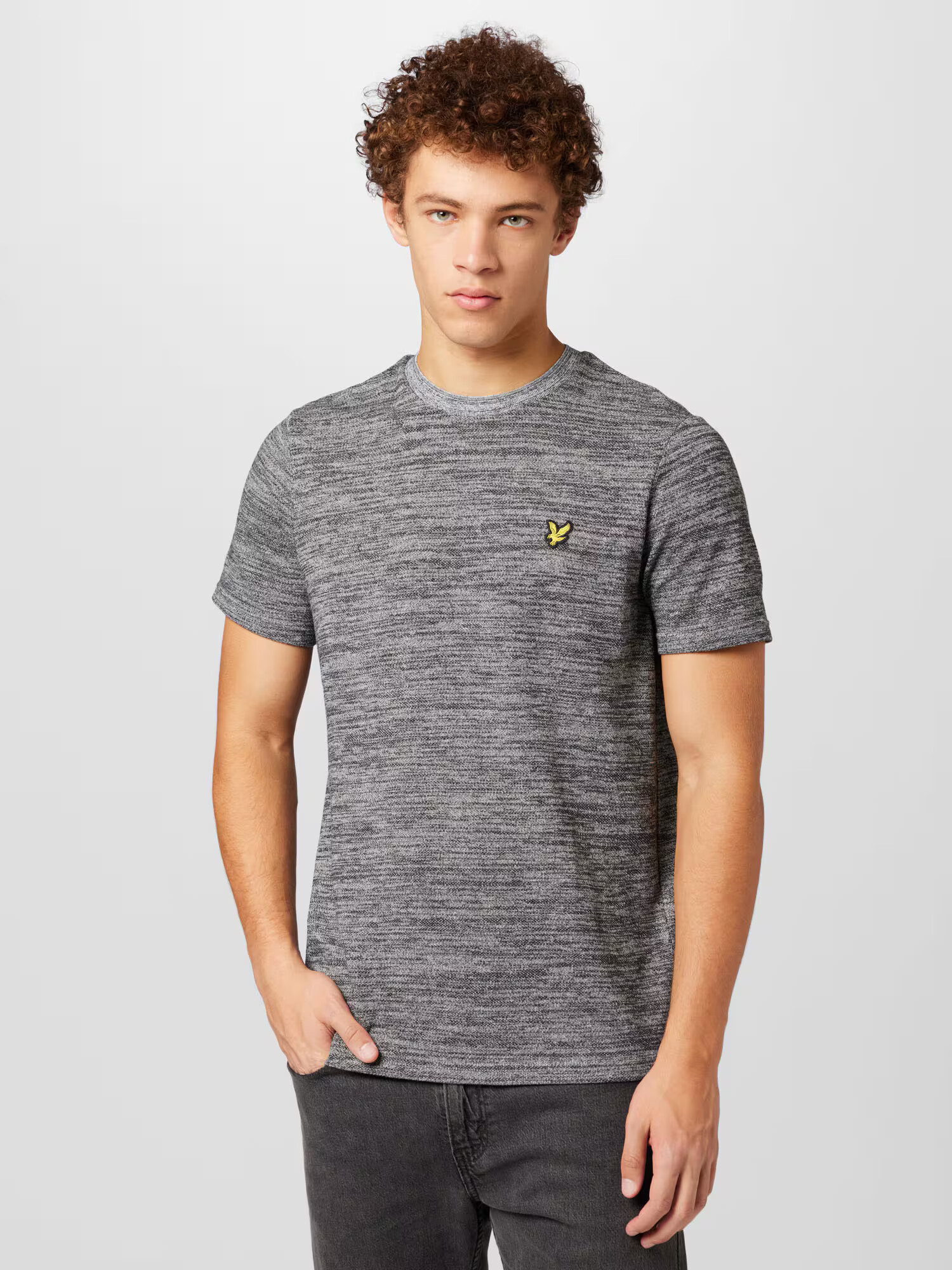 Lyle & Scott Tricou 'End On End' bleumarin / galben / gri amestecat / negru - Pled.ro