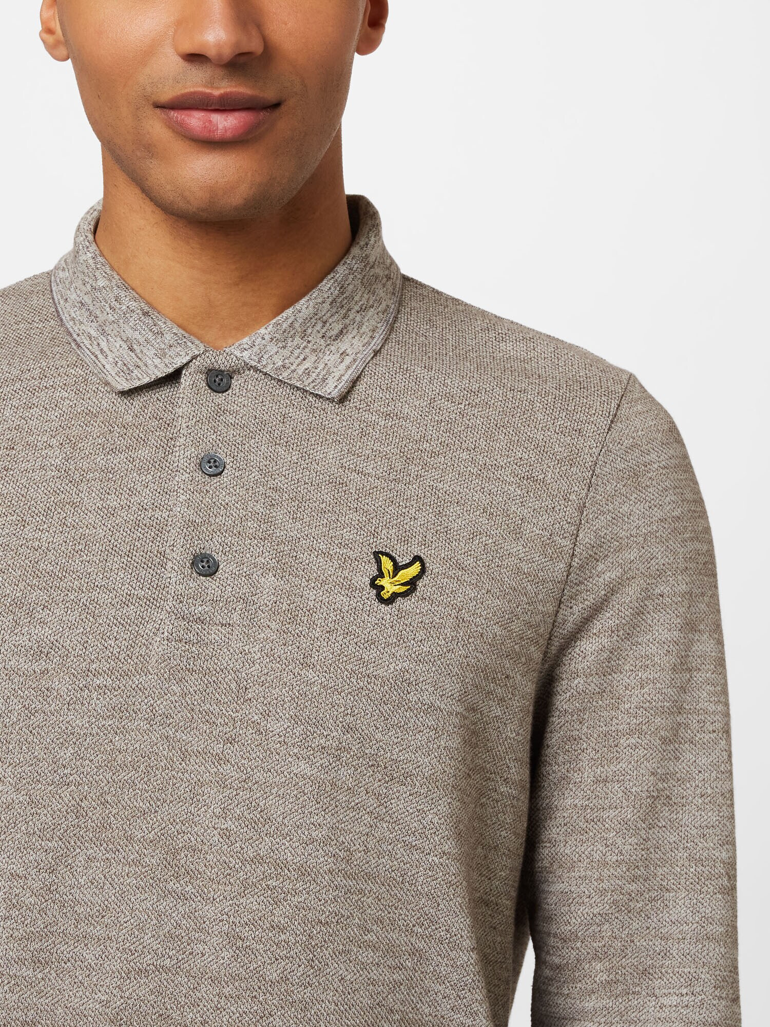 Lyle & Scott Tricou 'End on End' galben / kaki / negru - Pled.ro