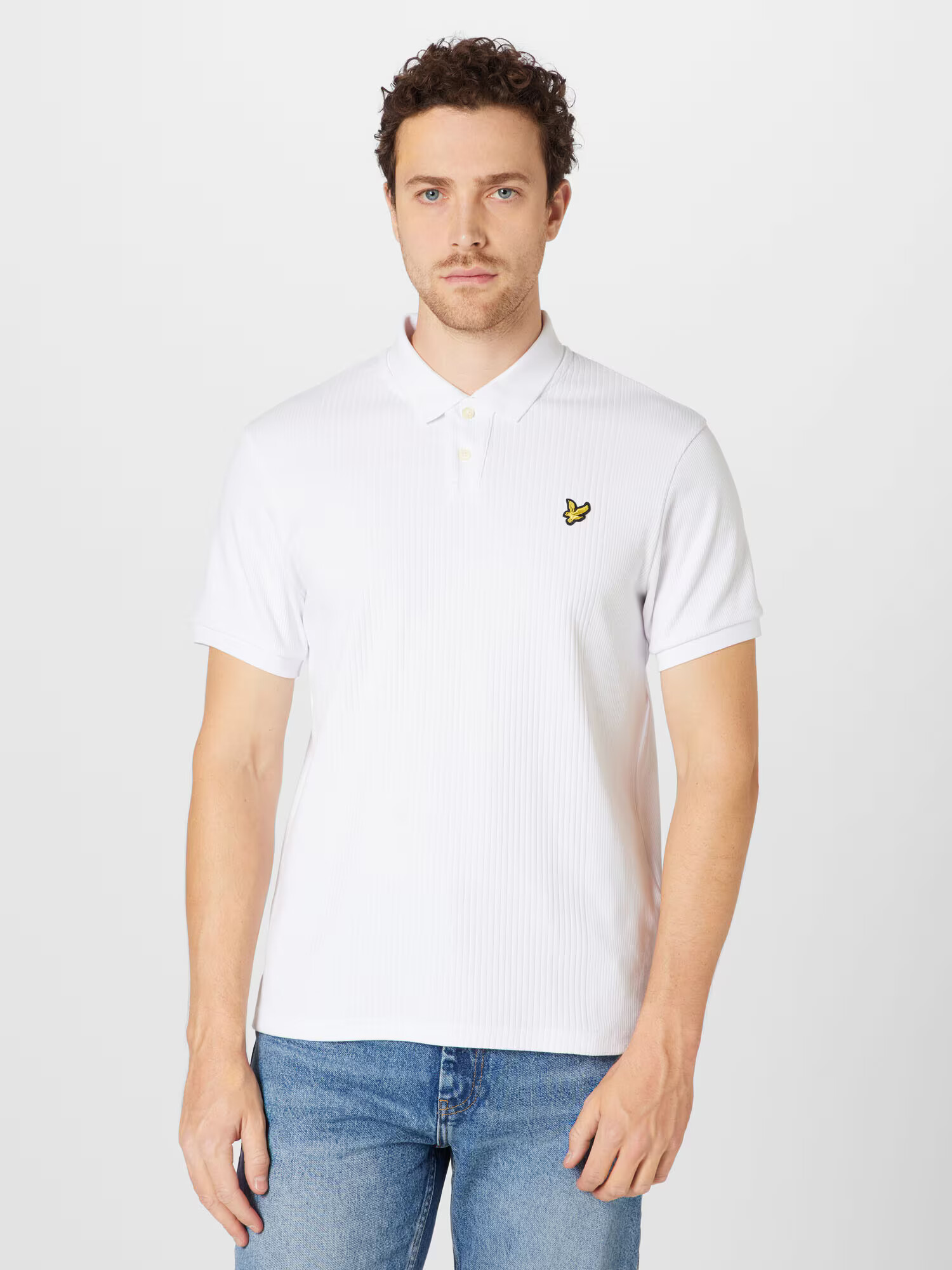 Lyle & Scott Tricou galben / alb - Pled.ro