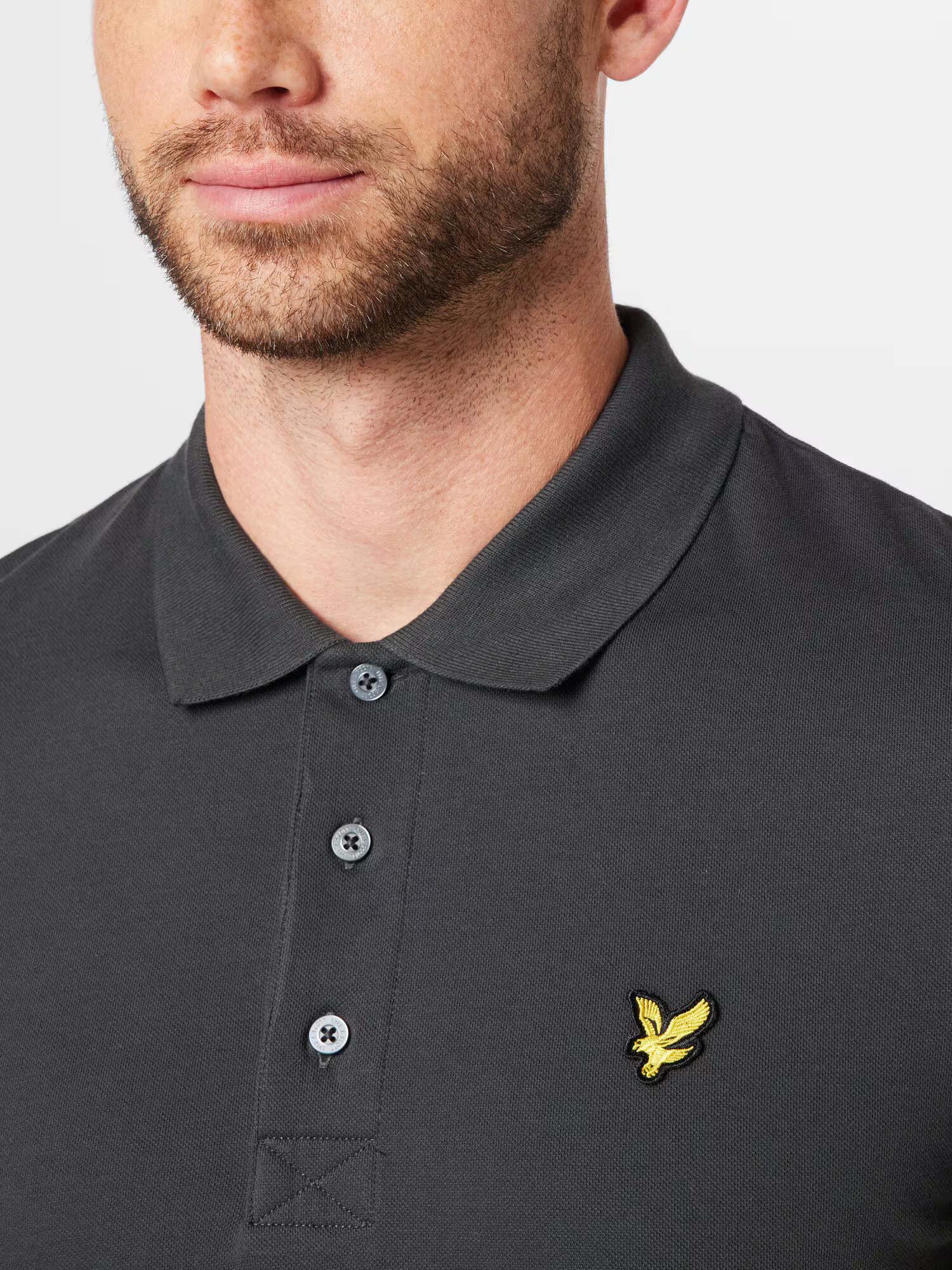 Lyle & Scott Tricou galben auriu / gri metalic / negru - Pled.ro