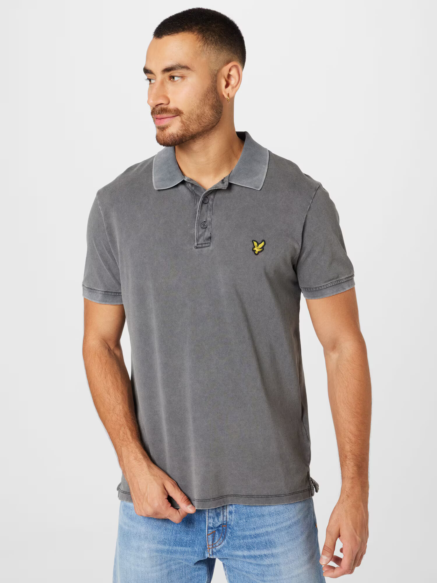 Lyle & Scott Tricou galben / gri piatră - Pled.ro