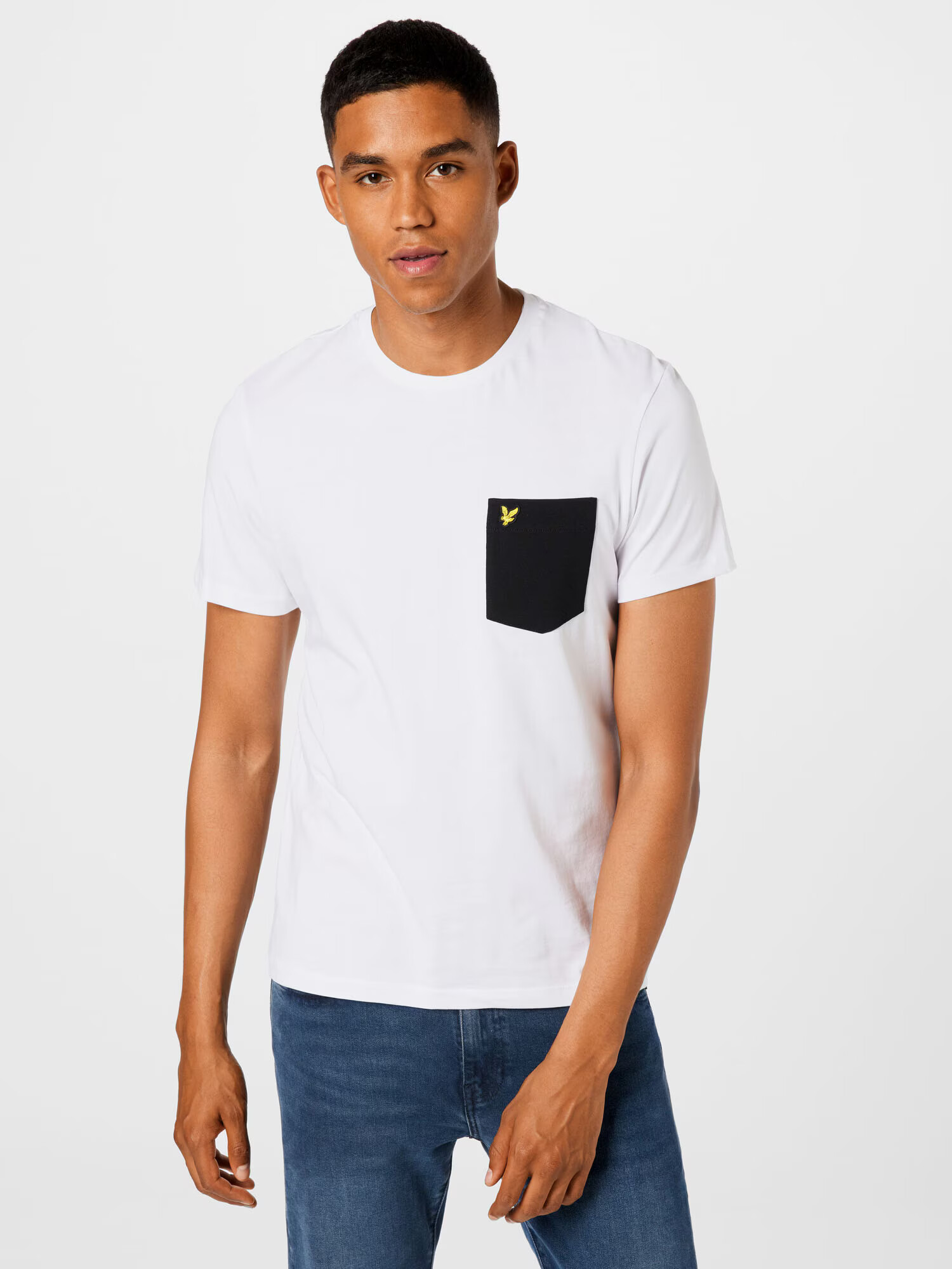 Lyle & Scott Tricou galben / negru / alb - Pled.ro