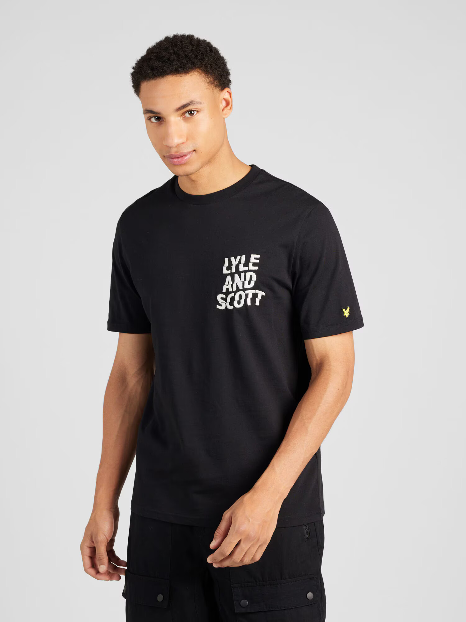 Lyle & Scott Tricou galben / negru / alb - Pled.ro