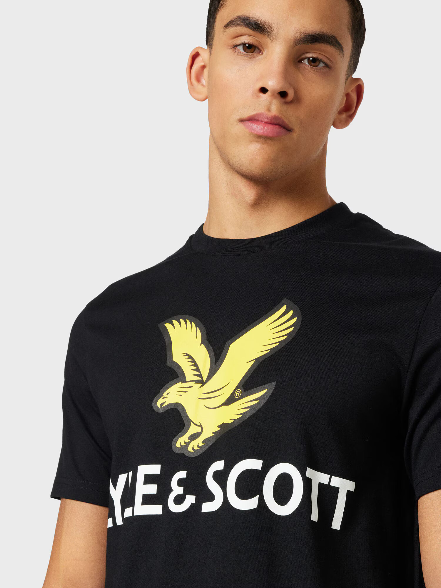 Lyle & Scott Tricou galben / negru / alb - Pled.ro