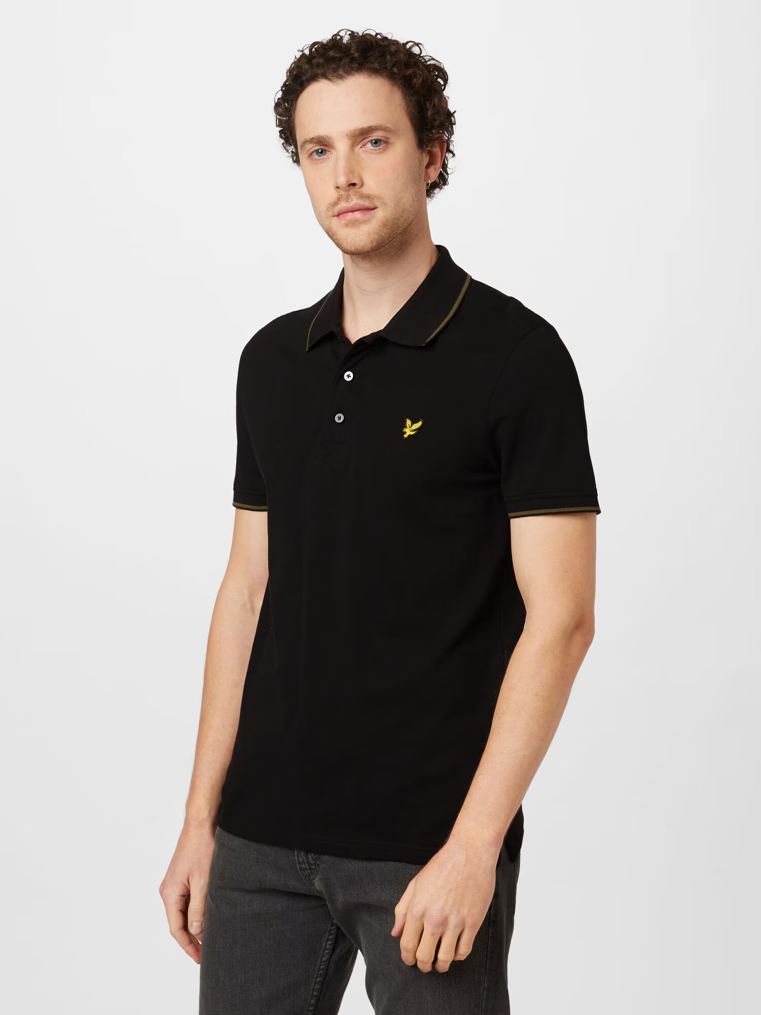 Lyle & Scott Tricou galben / oliv / negru - Pled.ro