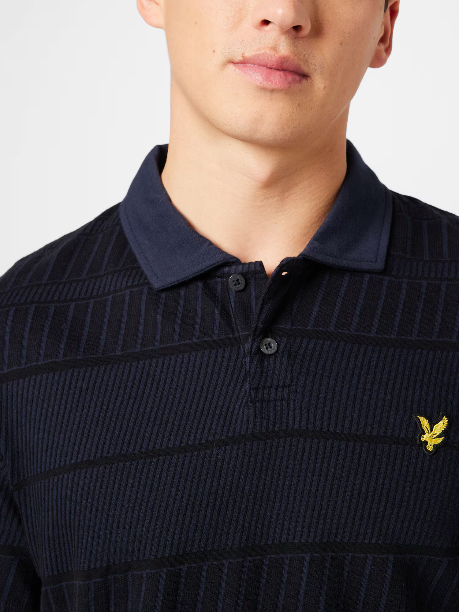 Lyle & Scott Tricou 'Grid' bleumarin / albastru noapte / galben / negru - Pled.ro